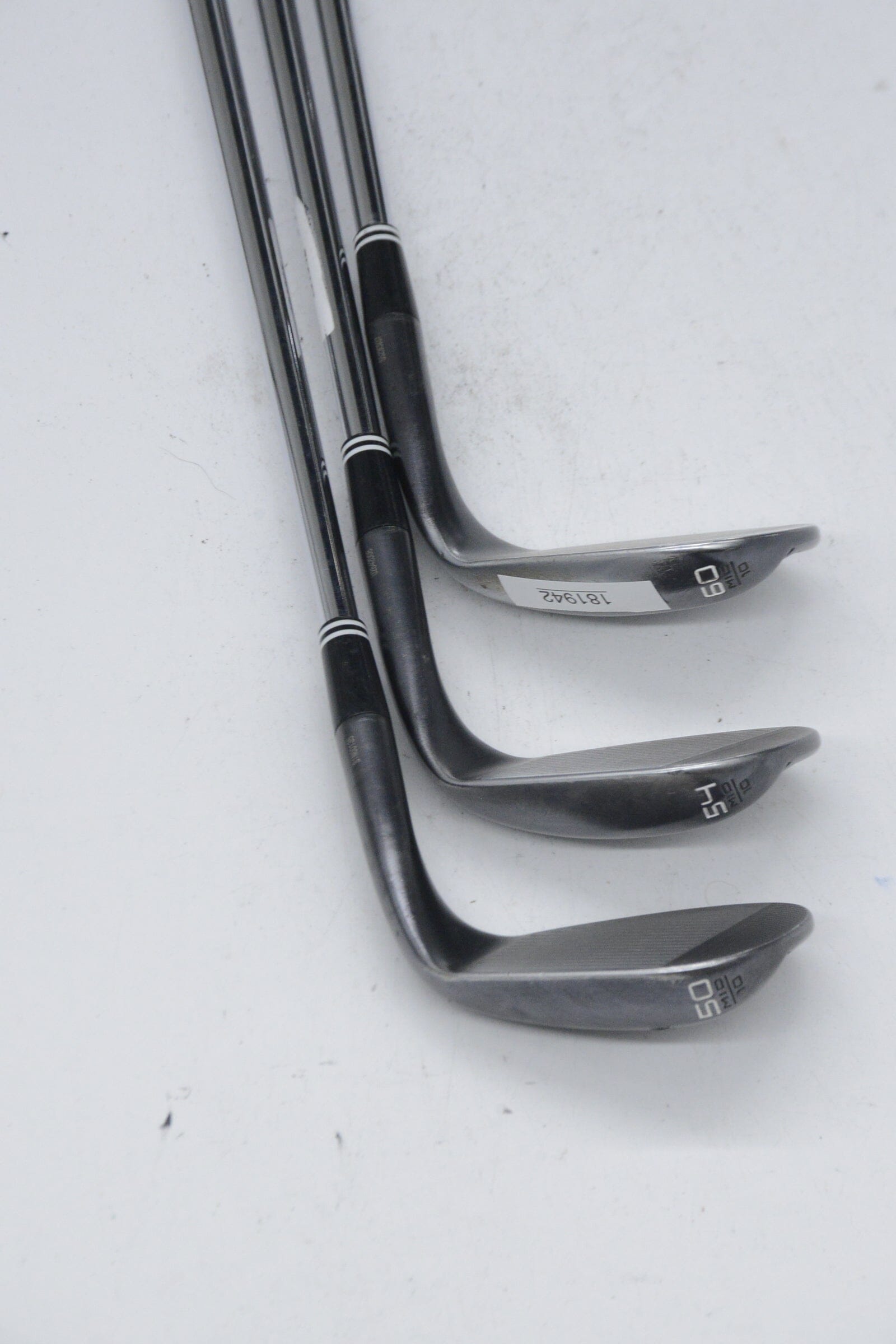 Lefty Cleveland RTX 6 ZipCore Black Satin 50, 54, 60 Degree Wedge Set S Flex Golf Clubs GolfRoots