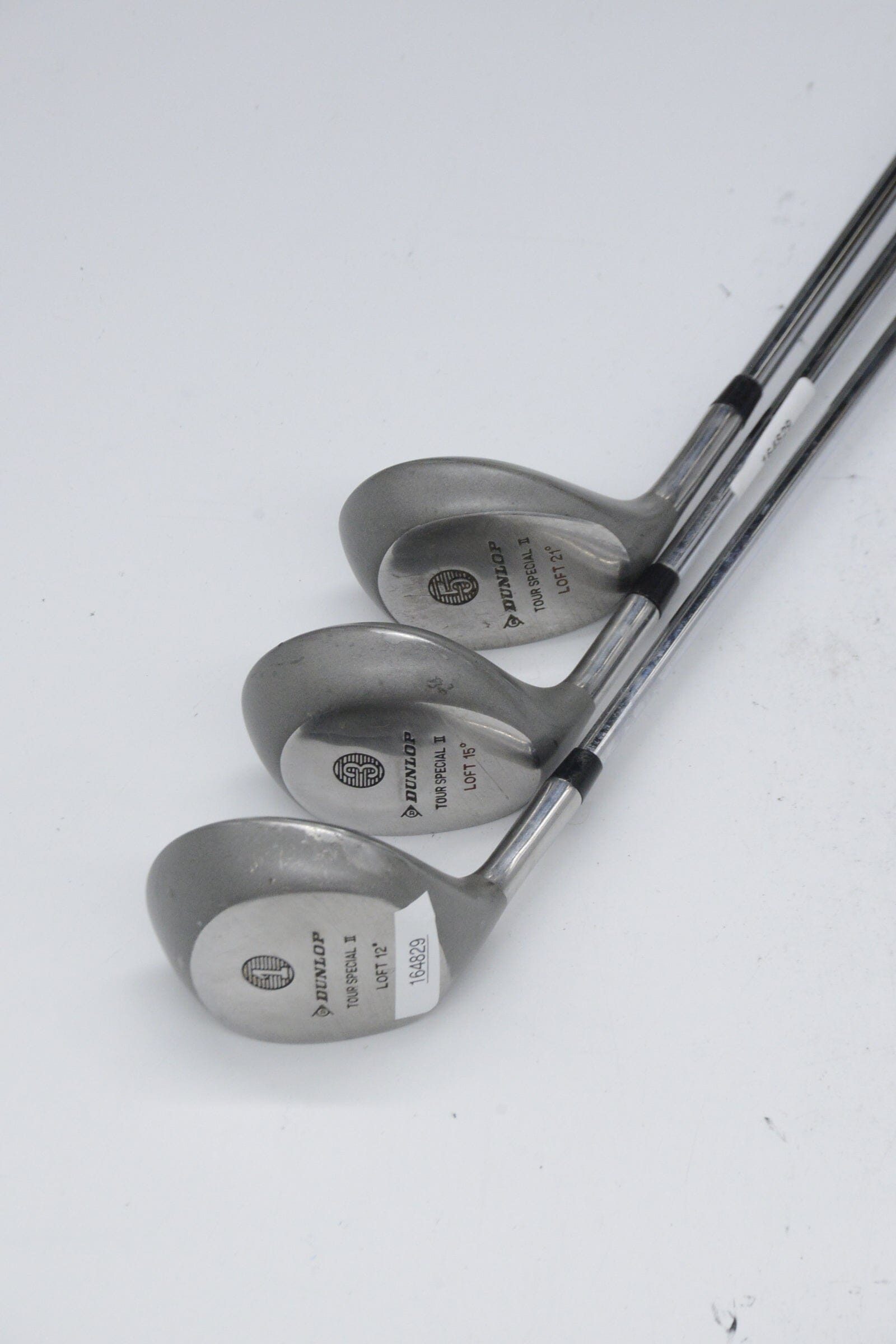 Lefty MaxFli Dunlop Tour Special II D, 3W, 5W Wood Set R Flex Golf Clubs GolfRoots