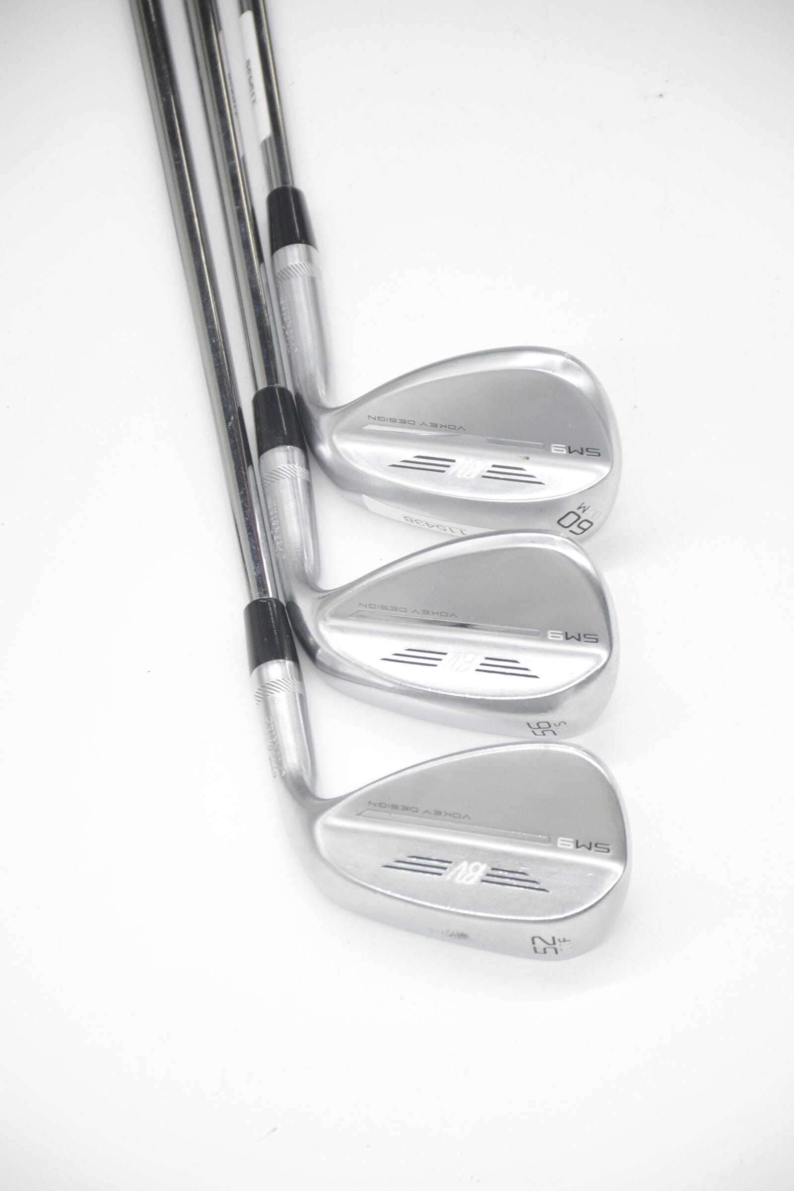 Titleist Vokey SM9 Tour Chrome 52, 56, 60 Degree Wedge Set S Flex Golf Clubs GolfRoots