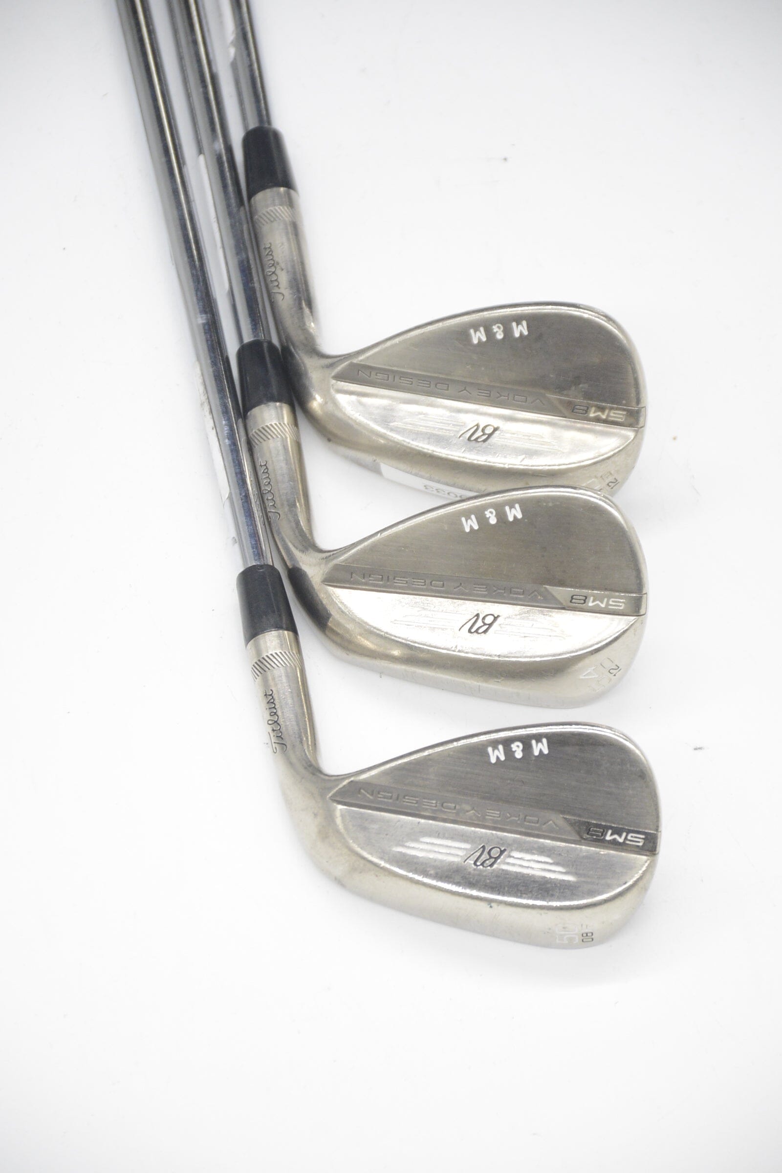 Titleist Vokey SM8 Brushed Steel 50, 54, 60 Degree Wedge Set S Flex Golf Clubs GolfRoots