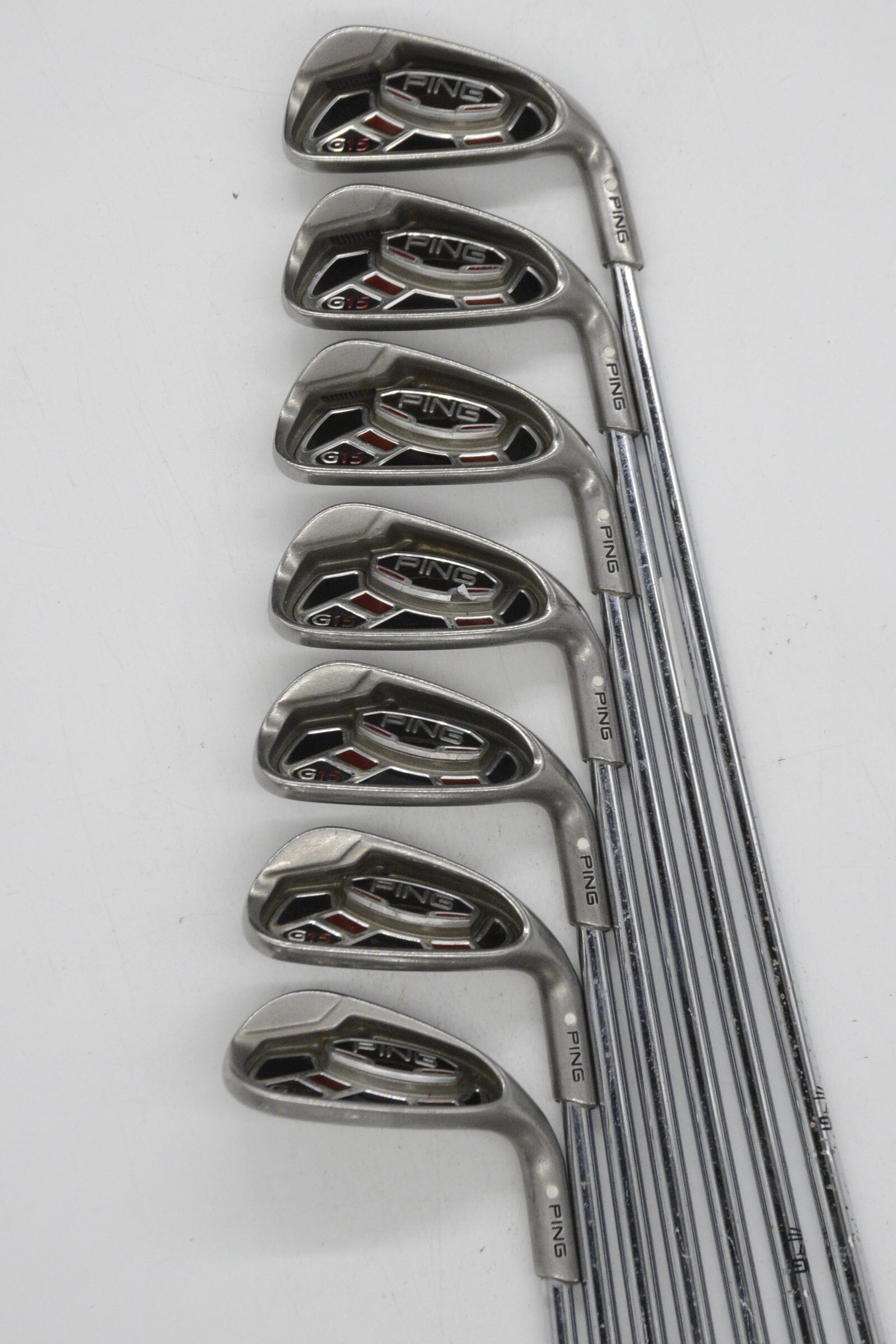 Ping G15 5-PW, SW Iron Set R Flex +2.25" Golf Clubs GolfRoots
