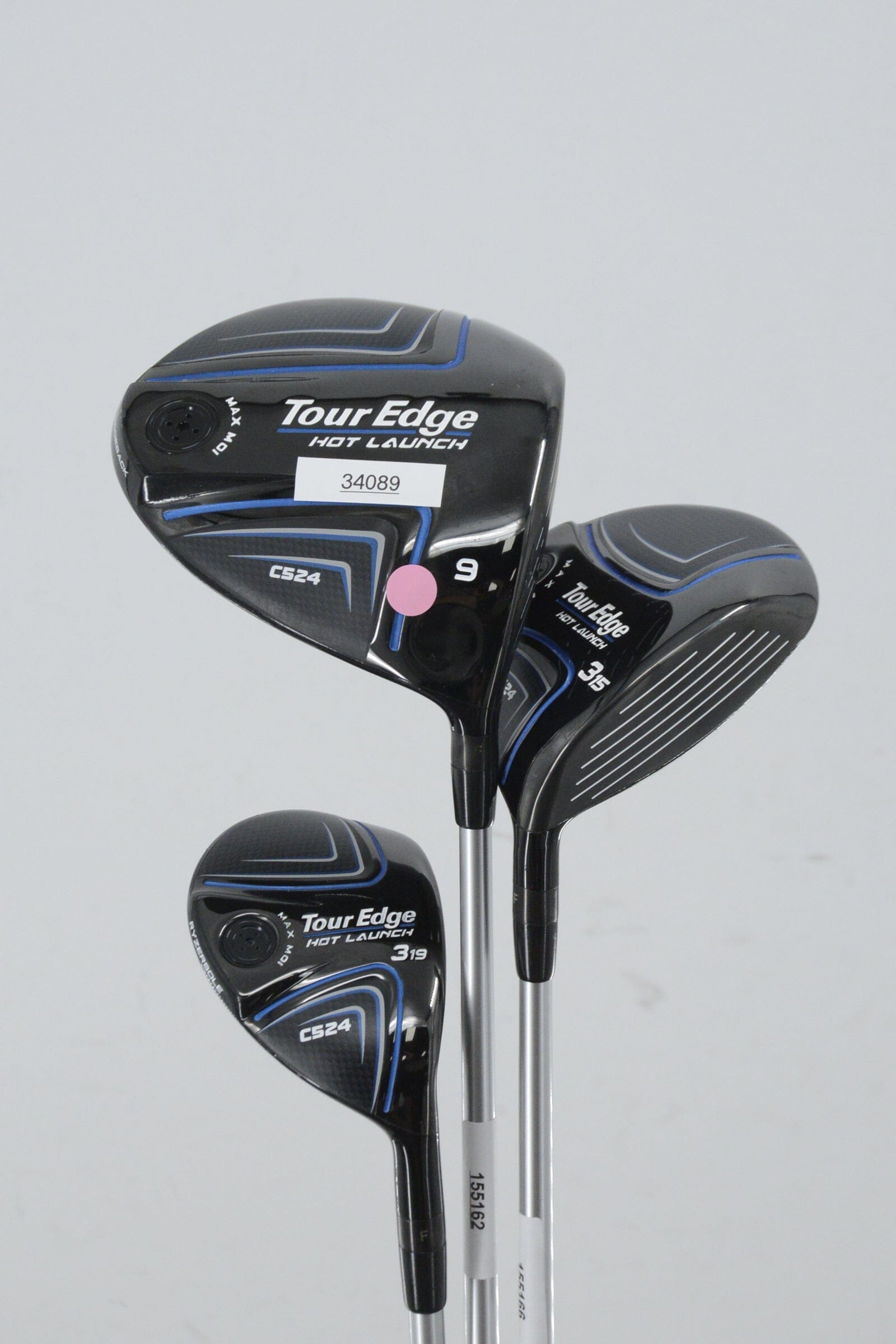 *Dented* Tour Edge Hot Launch C524 D, 3W, 3H Wood Set S Flex Golf Clubs GolfRoots