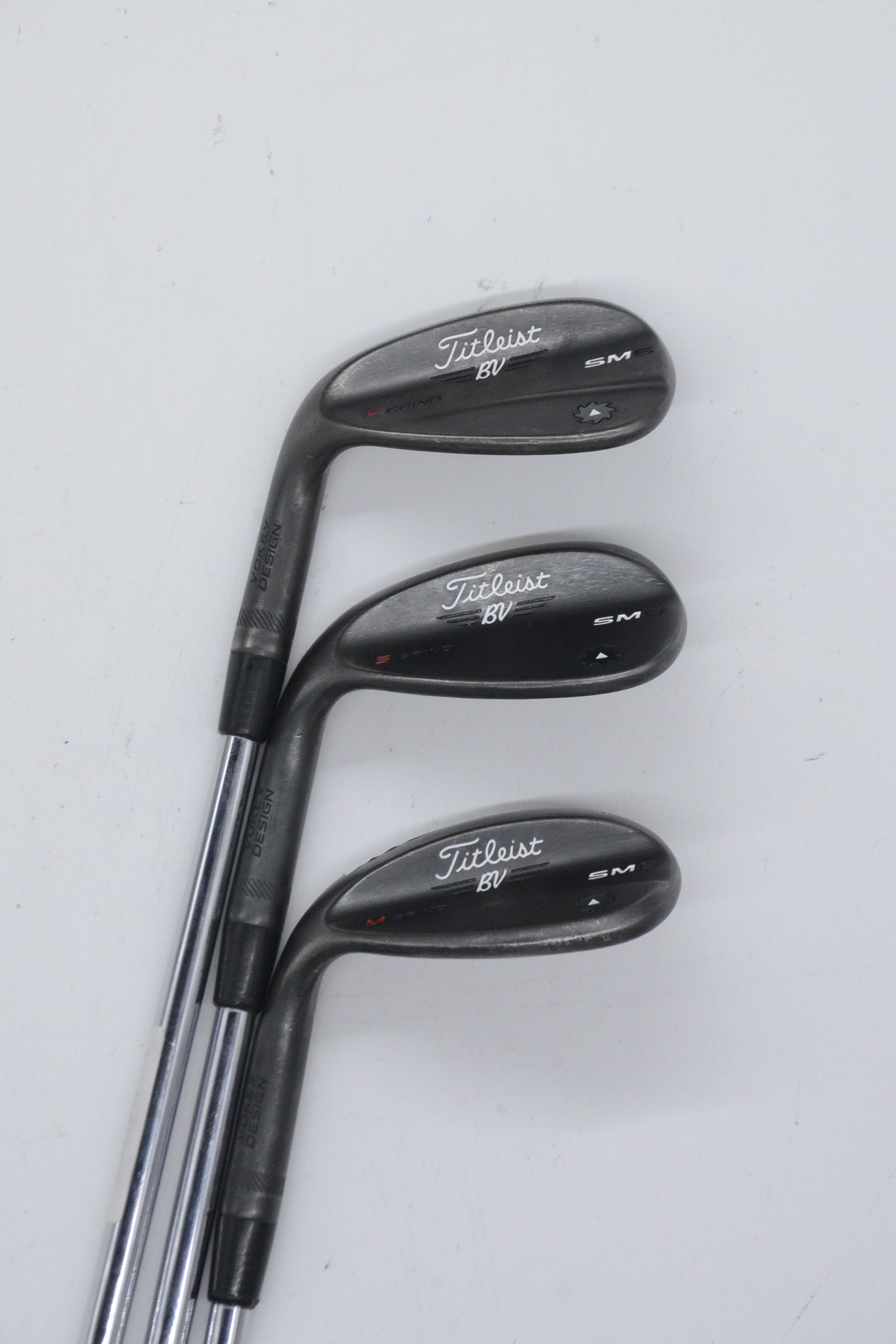 Lefty Titleist Vokey SM6 Jet Black 50, 54, 60 Degree Wedge Set S Flex