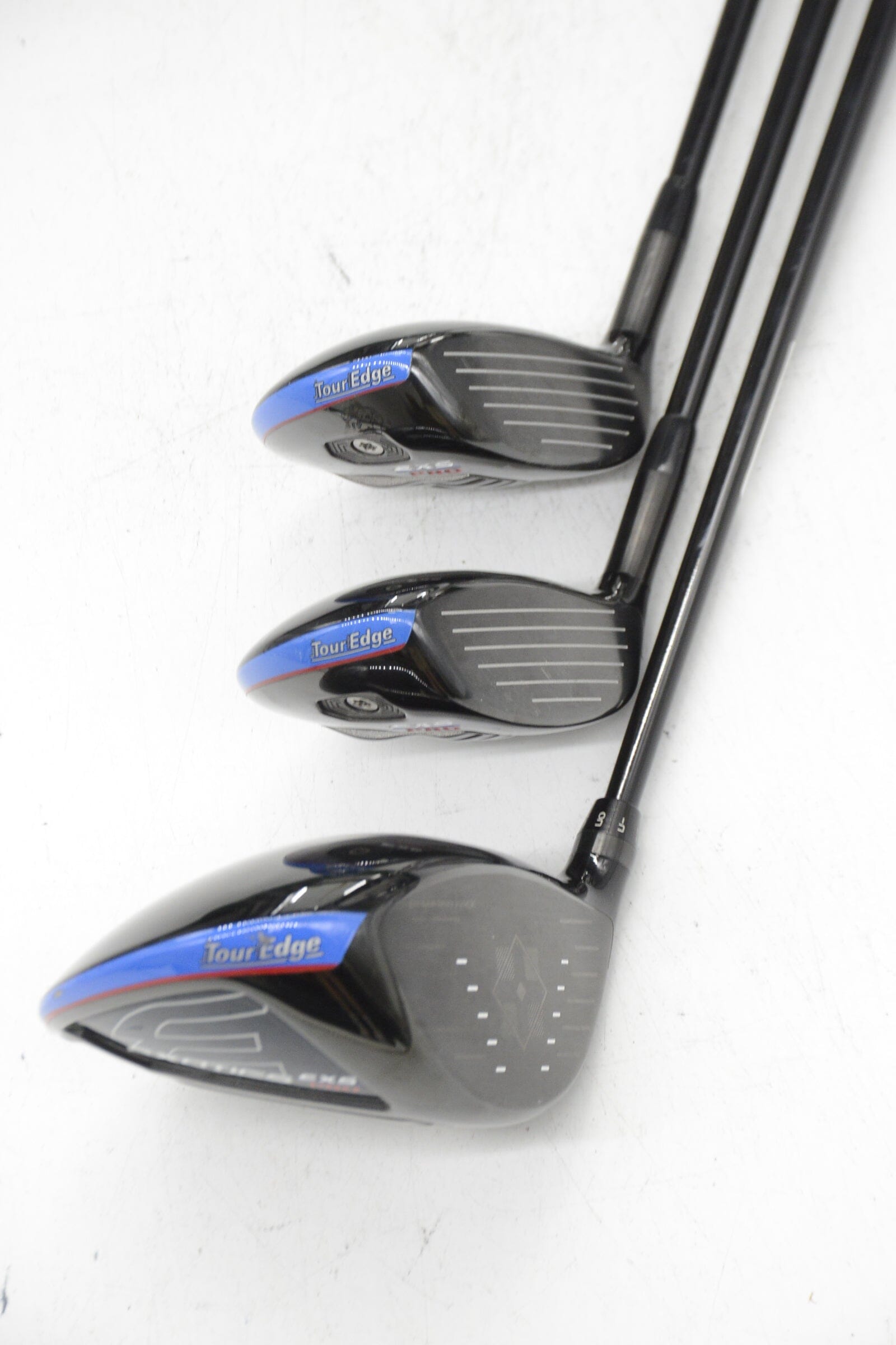 Tour Edge Exotics Exs Pro D, 3W, 5W Wood Set R Flex Golf Clubs GolfRoots