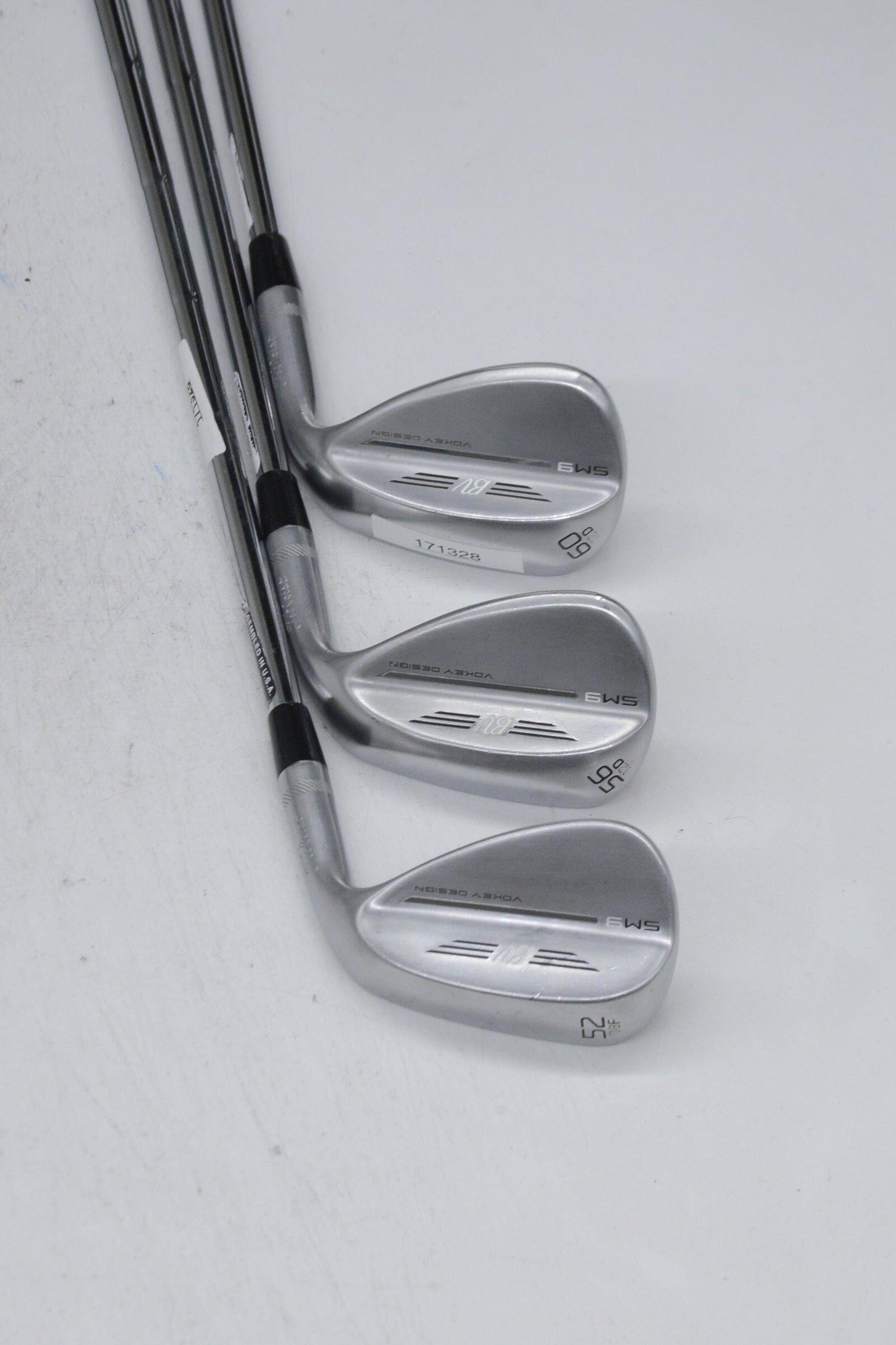 Titleist Vokey SM9 Tour Chrome 52, 56, 60 Degree Wedge Set S Flex Golf Clubs GolfRoots