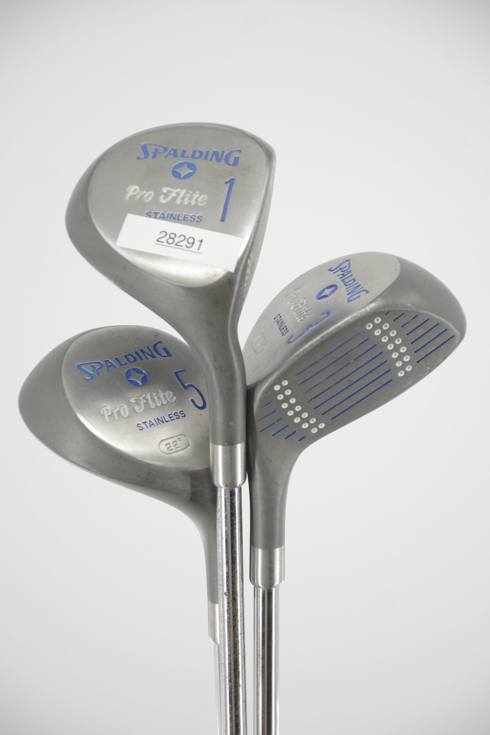 Women's Spalding Pro Flite D, 3W, 5W Wood Set W Flex Golf Clubs GolfRoots