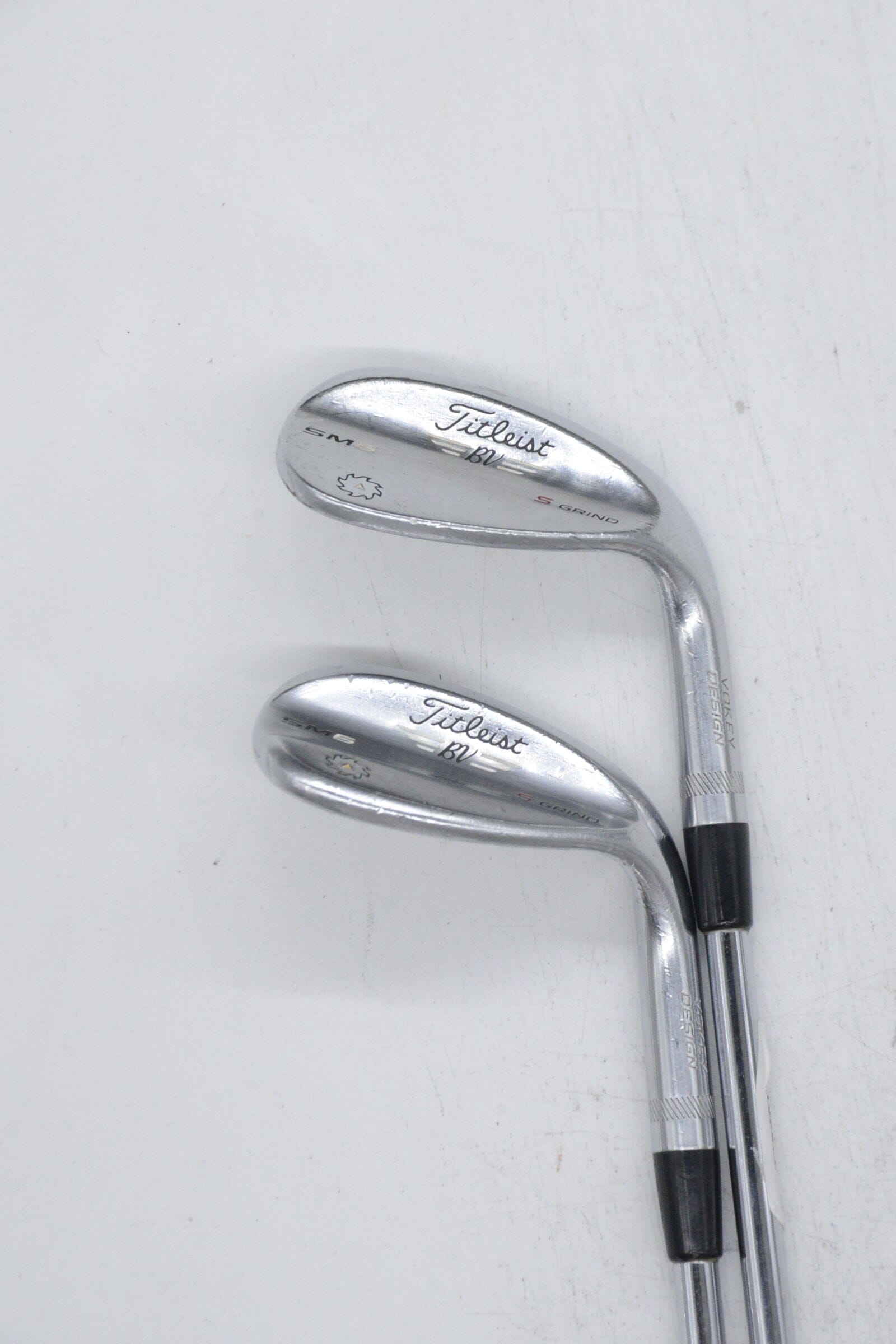 Titleist Vokey SM6 Tour Chrome 56 & 60 Degree Wedge Set S Flex Golf Clubs GolfRoots