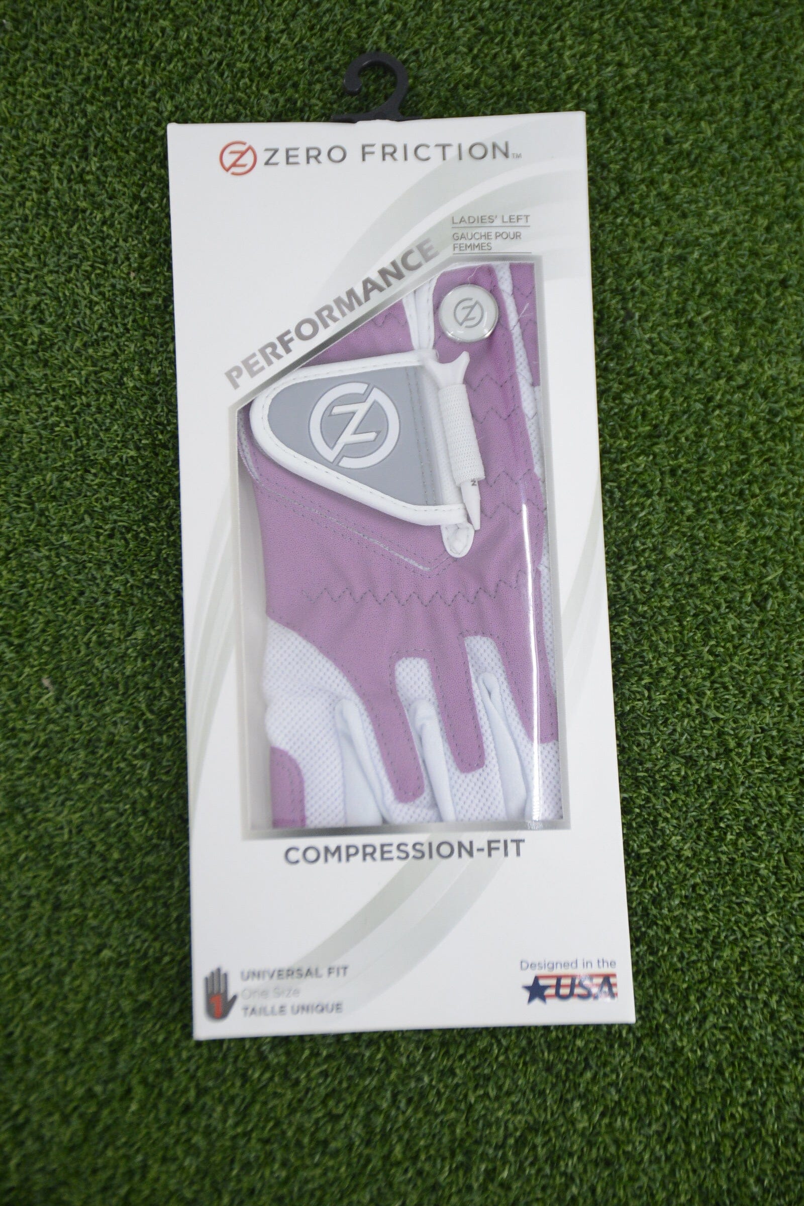 NEW Women's Zero Friction Performance Glove - Universal Fit GolfRoots LH (for Right-Handed golfers) Lavender