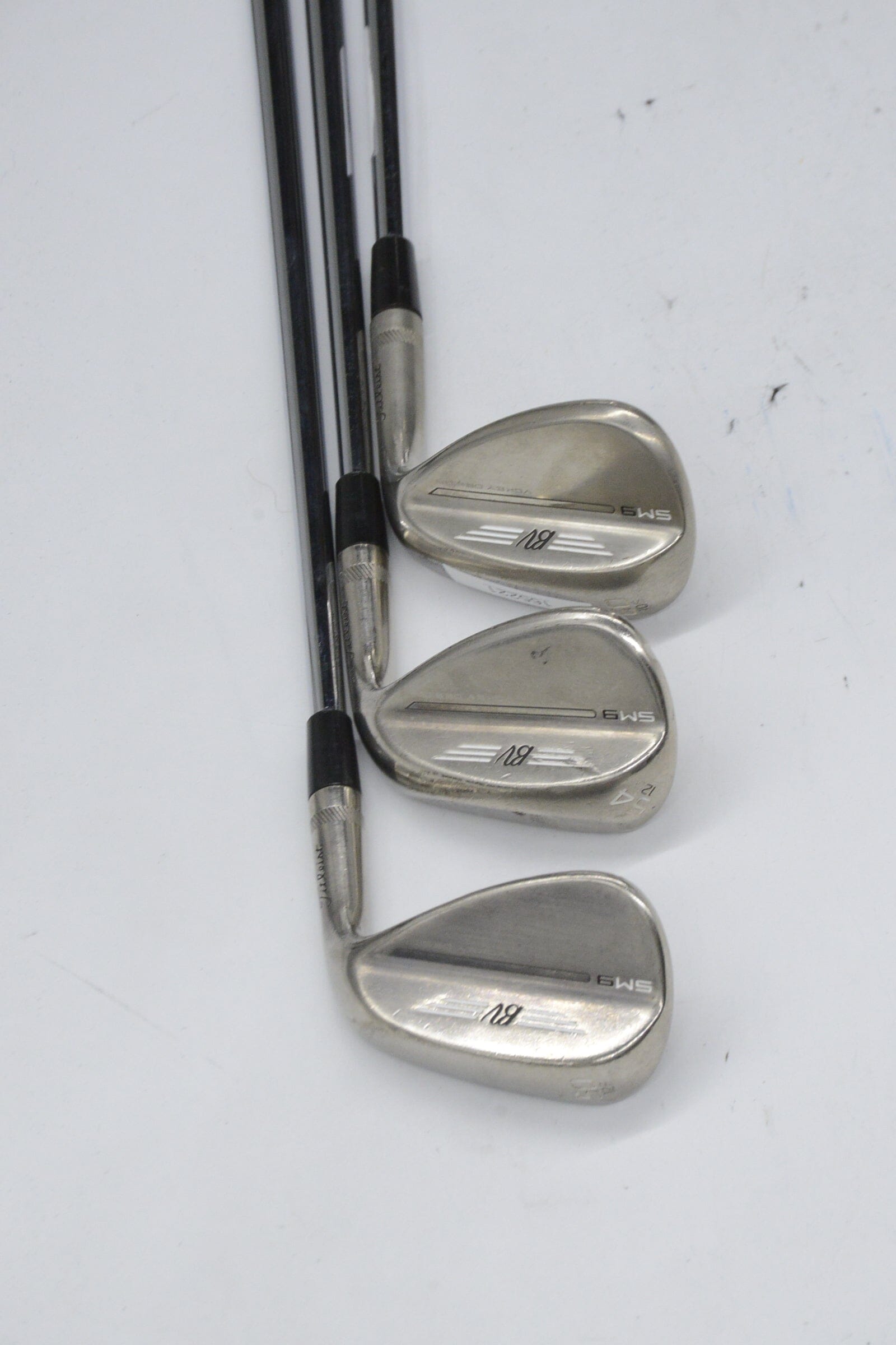 Titleist Vokey SM9 Brushed Steel 50, 54, 60 Degree Wedge Set S Flex Golf Clubs GolfRoots