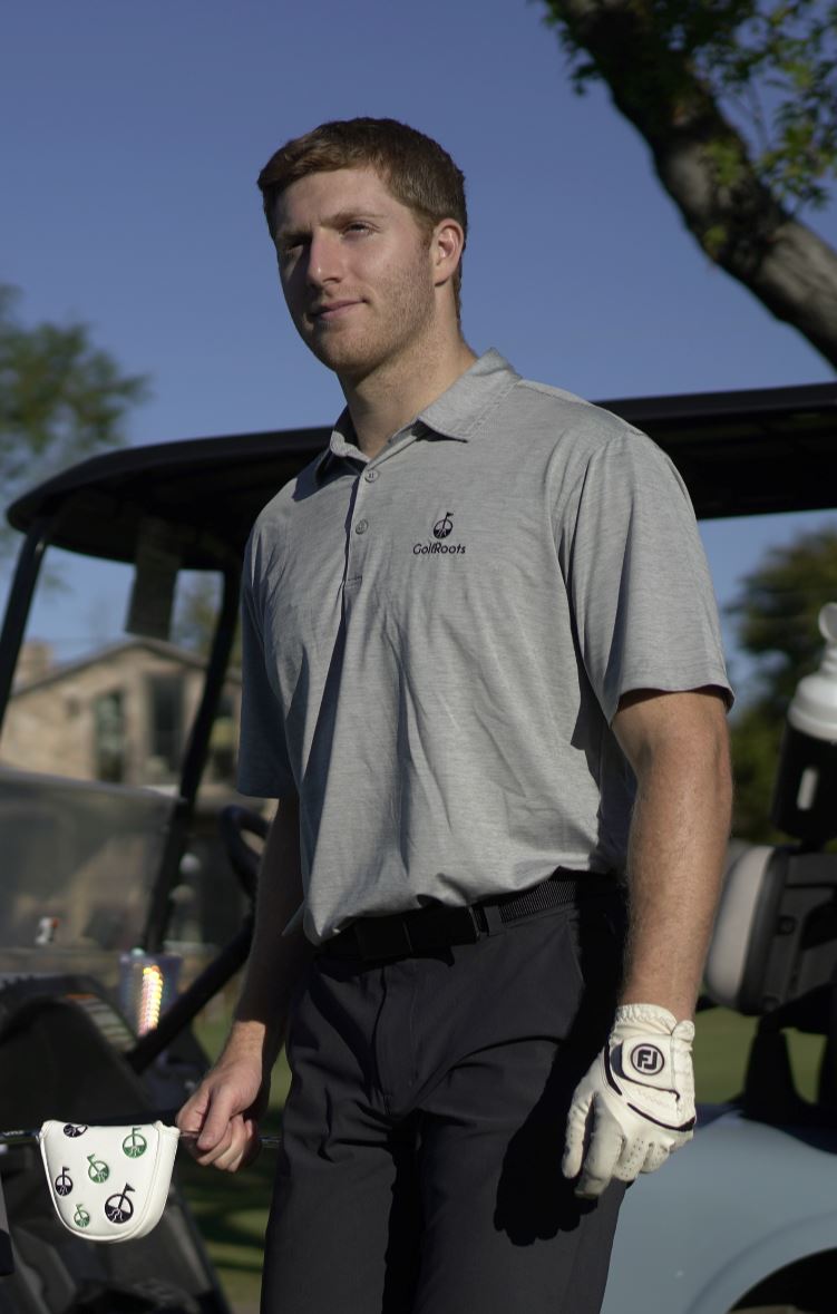 GolfRoots Gray Heathered Polo GolfRoots