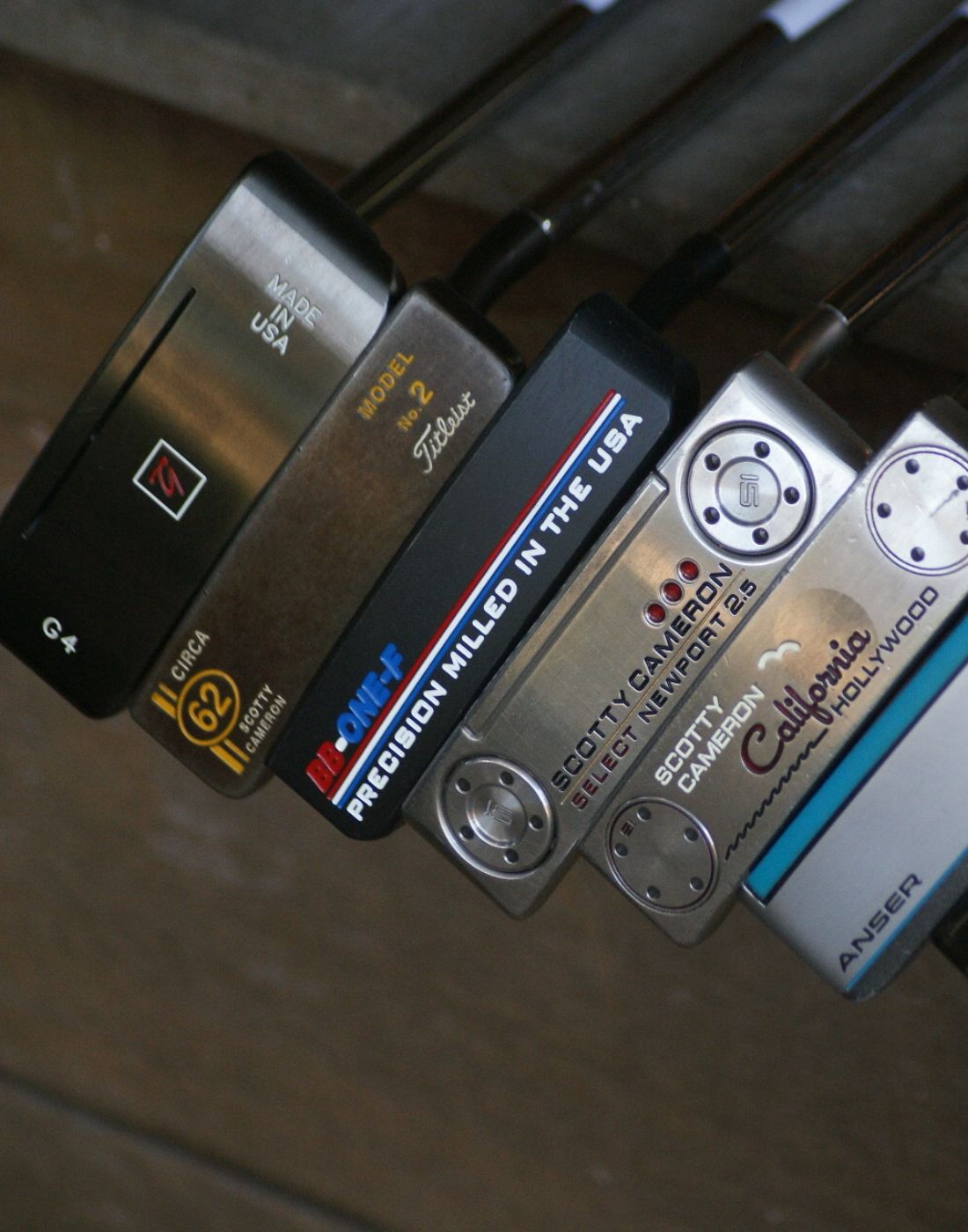 name brand putteres, including scotty cameron, ping and G4