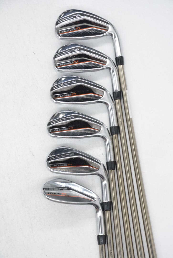 Cobra King F7 6-PW, SW Iron Set R Flex -0.25" Golf Clubs GolfRoots 