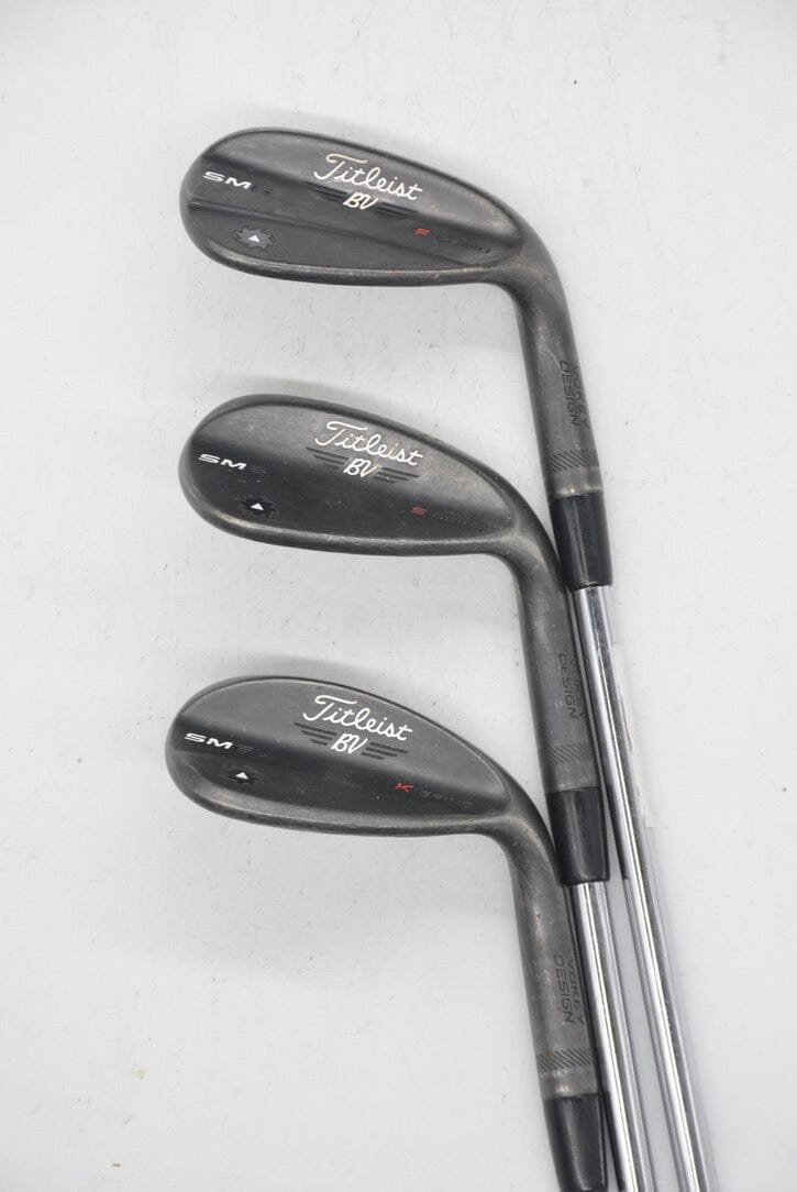 Titleist Vokey SM6 Jet Black 50, 54, 58 Degree Wedge Set Wedge Flex