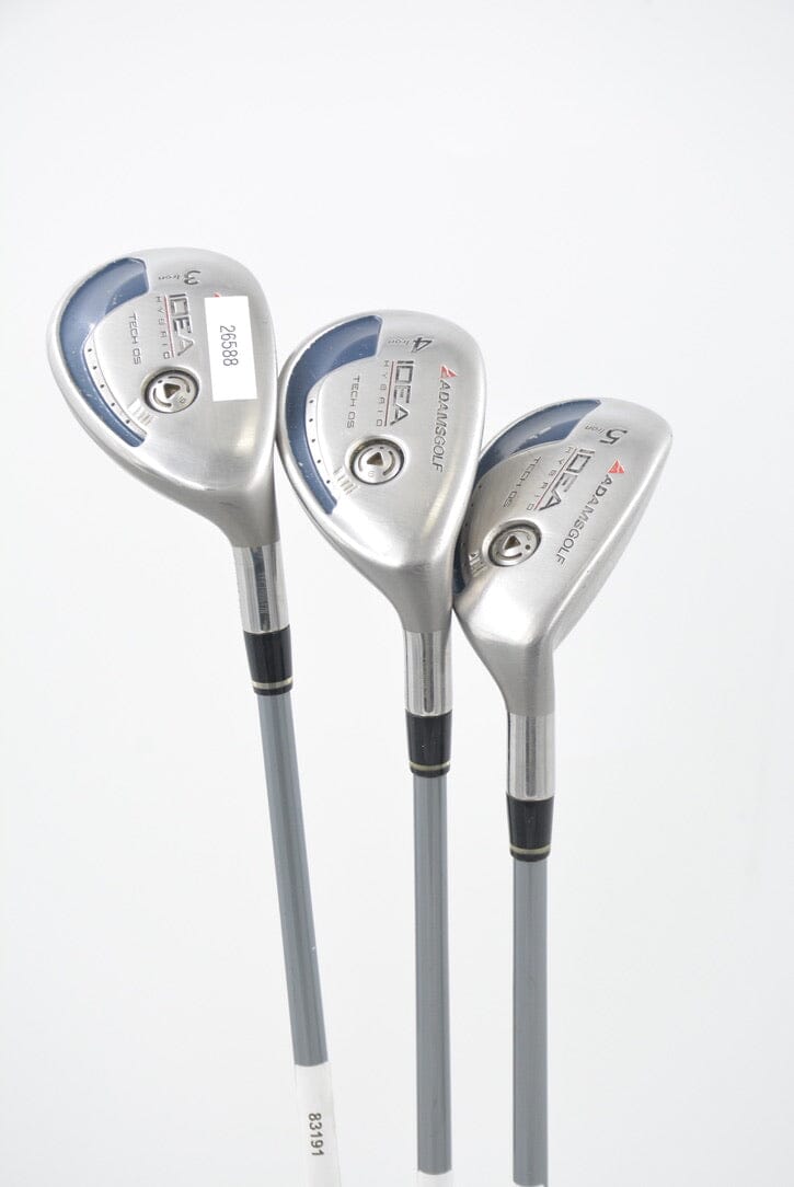 Adams Idea Tech OS 3H, 4H, 5H Hybrid Set S Flex Golf Clubs GolfRoots 