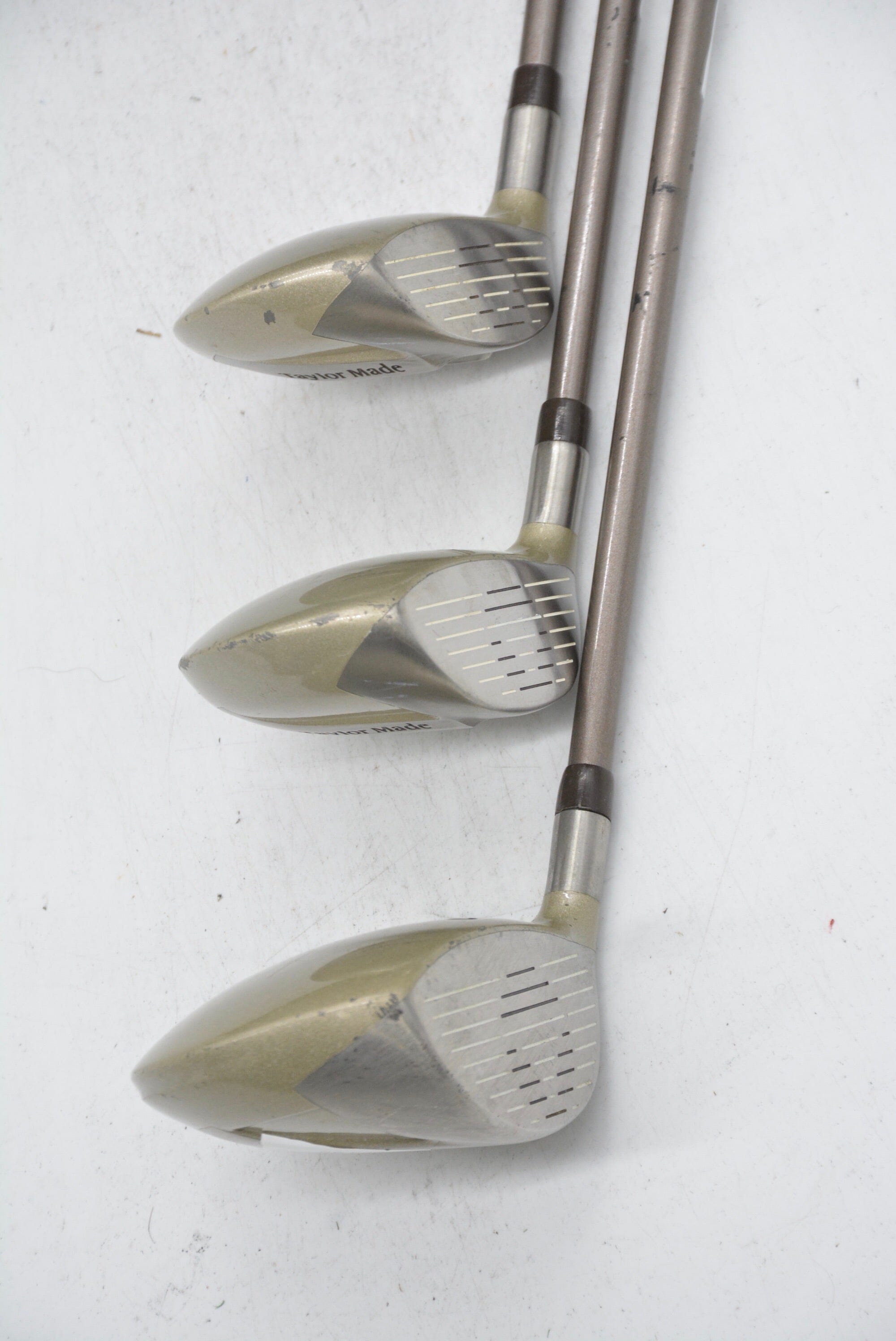 Women's TaylorMade Titanium Bubble 2 D, 3W, 5W Wood Set W Flex Golf Clubs GolfRoots 