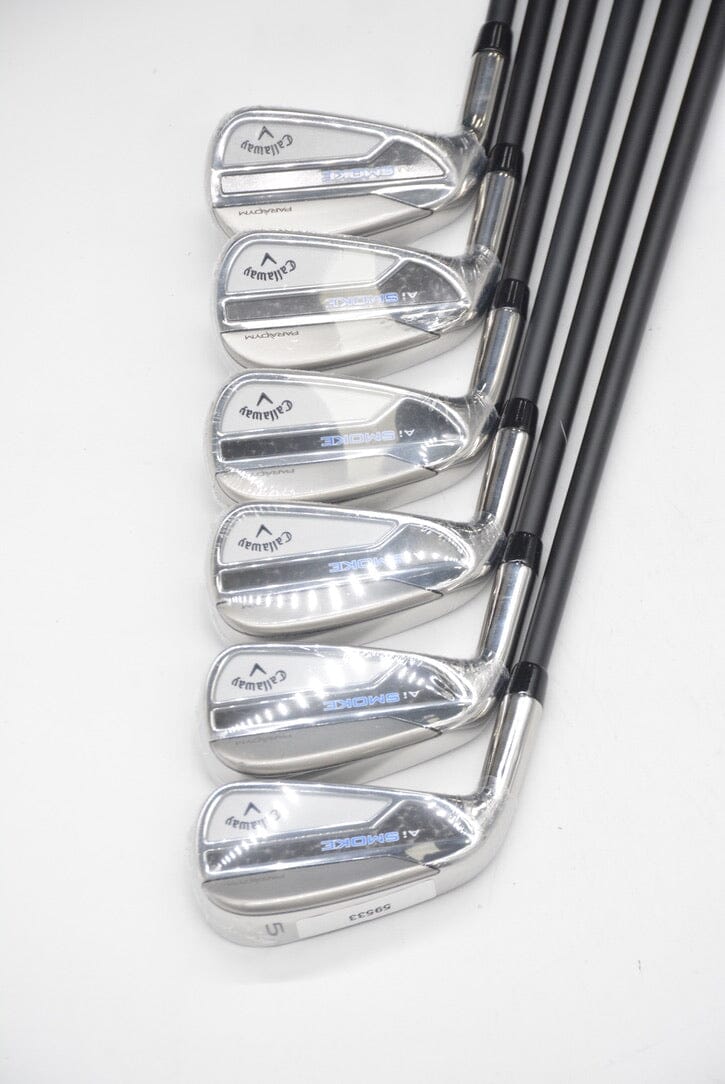 NEW Lefty Callaway Paradym AI Smoke 5-PW Iron Set R Flex -0.25" Golf Clubs GolfRoots 