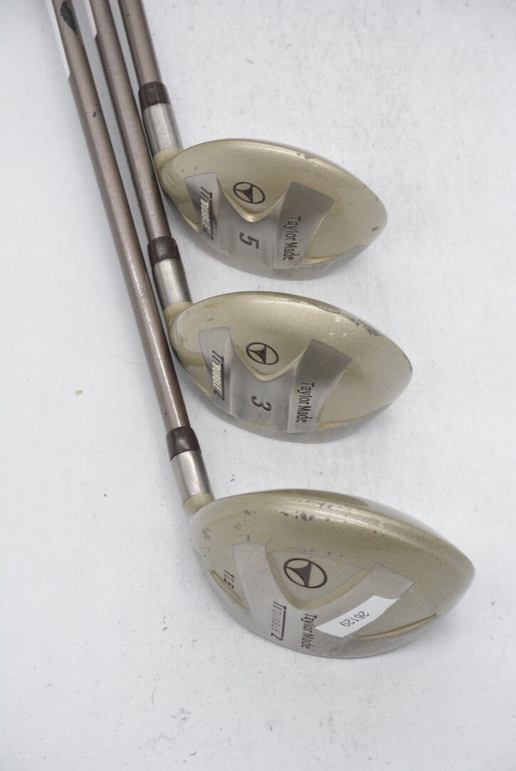 Women's TaylorMade Titanium Bubble 2 D, 3W, 5W Wood Set W Flex Golf Clubs GolfRoots 