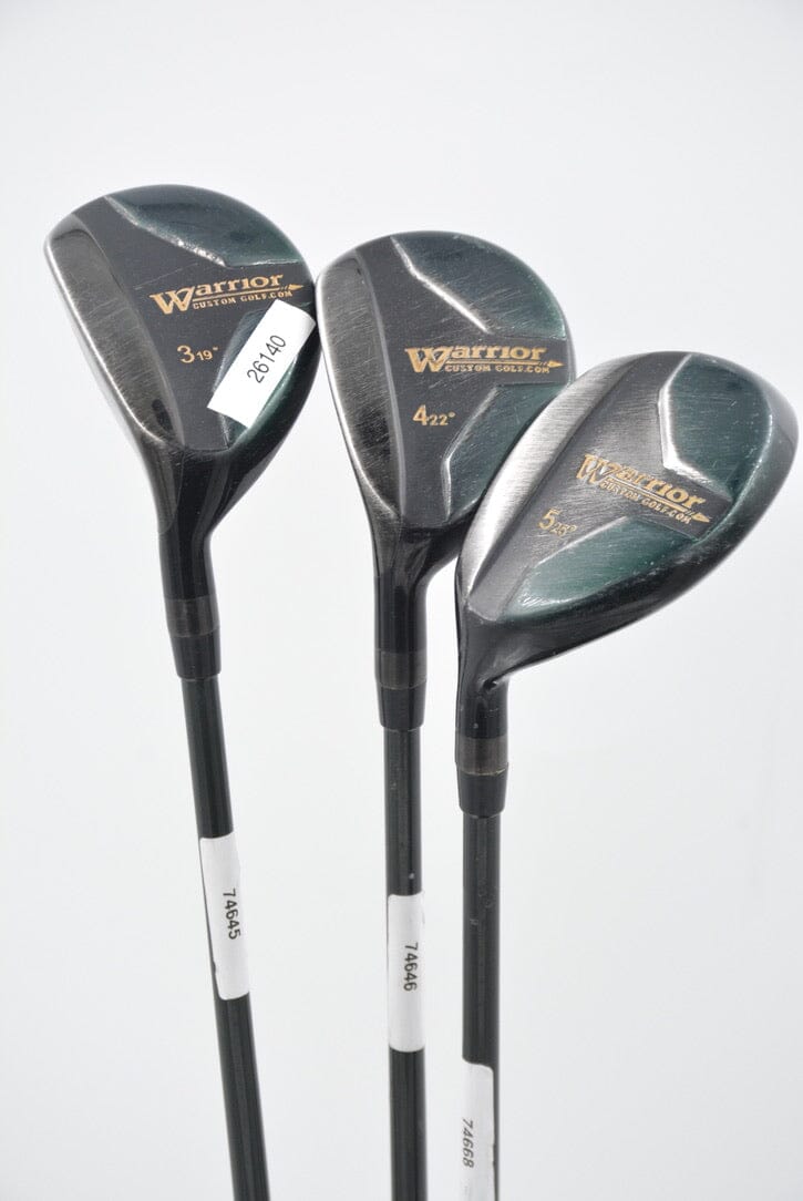 Lefty Warrior 3H, 4H, 5H Hybrid Set S Flex Golf Clubs GolfRoots 