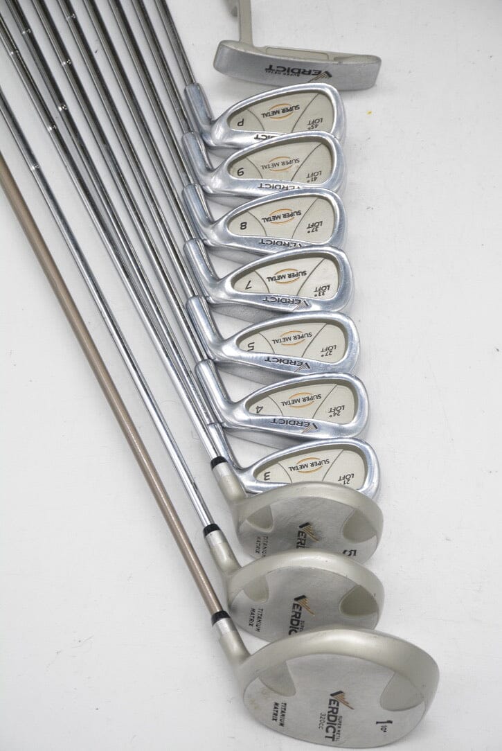 Verdict Super Metal Full Set R Flex -1.25" Golf Clubs GolfRoots 