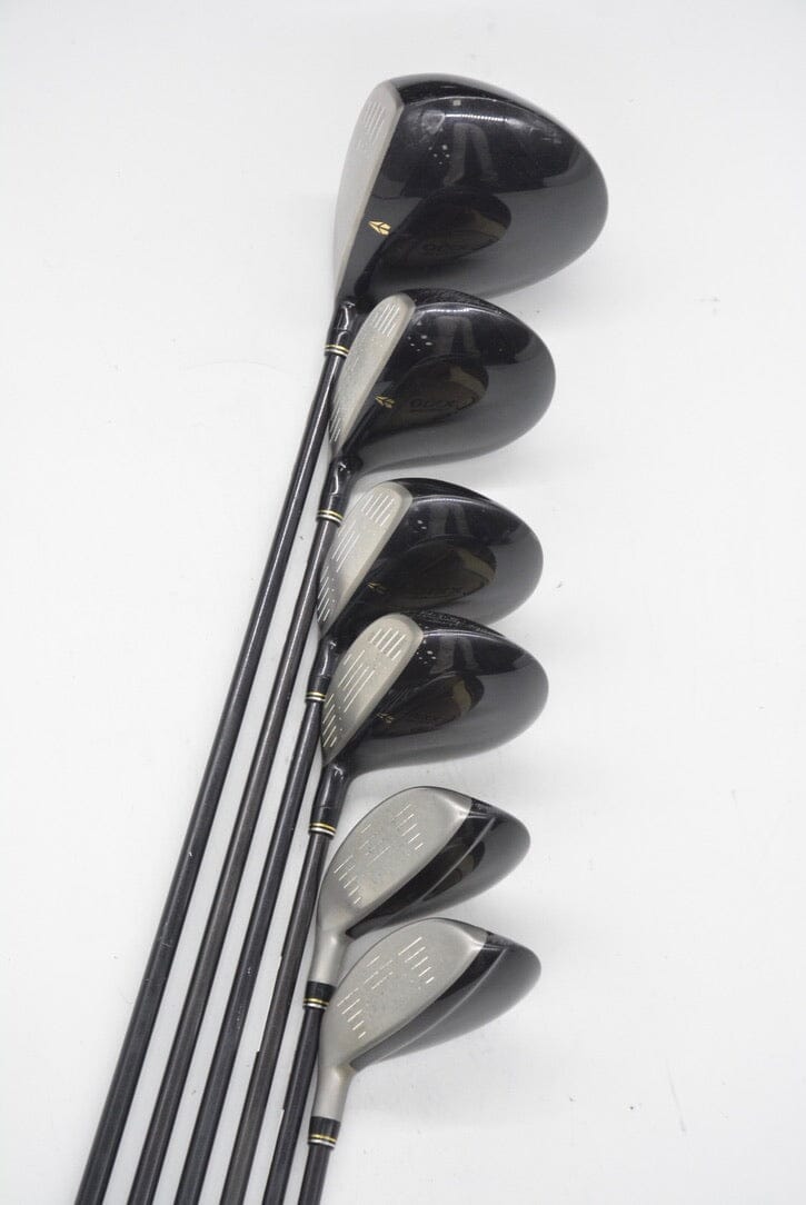 XXIO Prime 9 D, 3W, 5W, 7W, 5H, 6H Wood Set R Flex Golf Clubs GolfRoots 