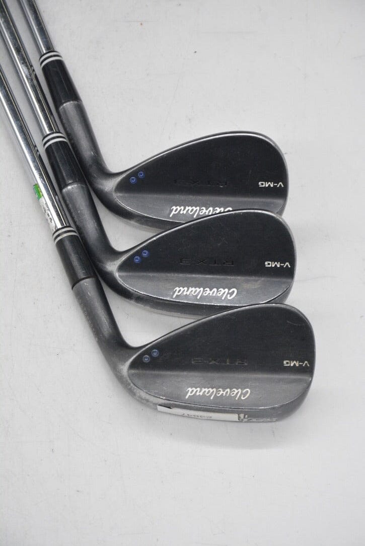 Cleveland RTX 3 Black Satin 50, 56, 60 Degrees Wedge Set Wedge Flex 37