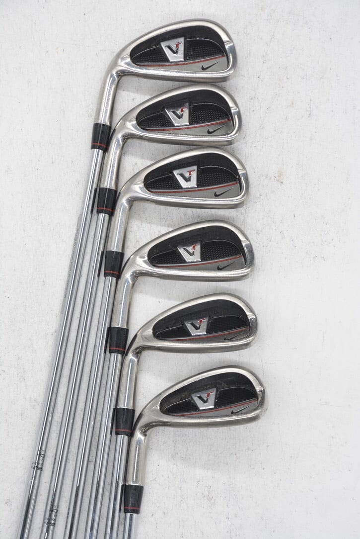 Lefty Nike Victory Red Full Cavity 4-7, 9, PW Iron Set R Flex Std Length Golf Clubs GolfRoots 