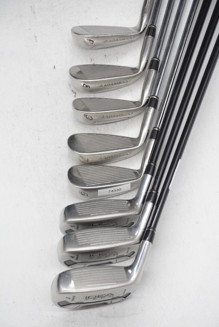 Adams Idea Tech A4Os 3-5H, 6-PW Iron Set R Flex +0.75" Golf Clubs GolfRoots 