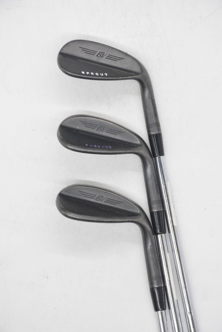 Titleist Vokey SM9 Jet Black 50, 54, 58 Degree Wedge Set Wedge Flex Golf Clubs GolfRoots 