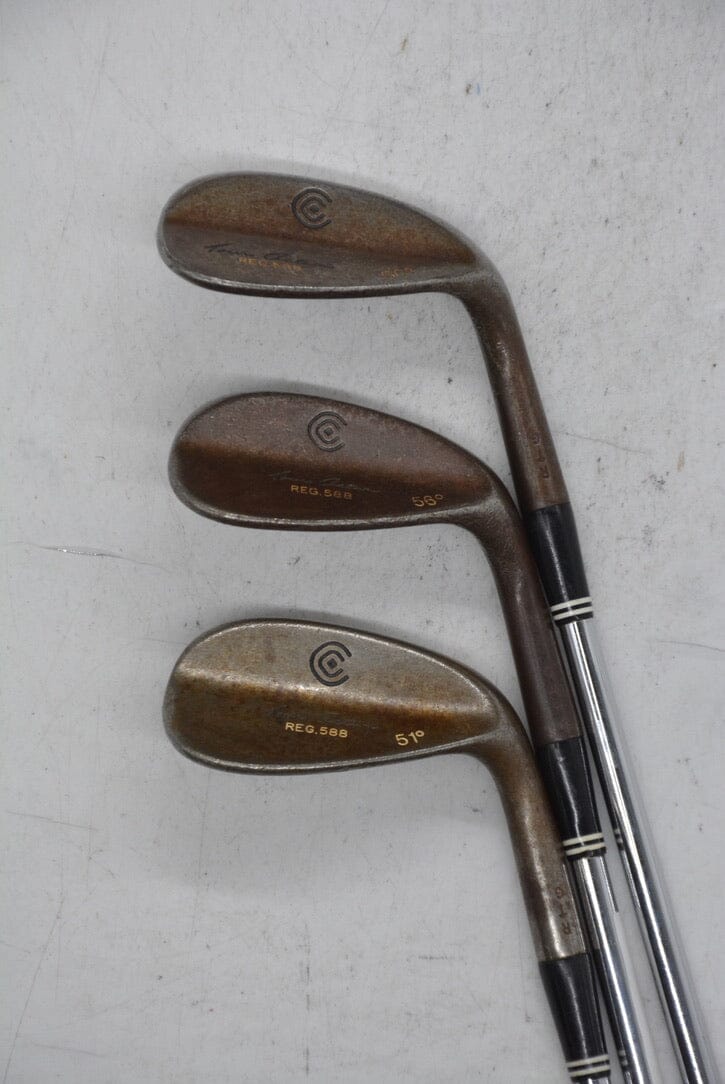 Cleveland 588 Tour Action 51, 56, 60 Degree Wedge Set Wedge Flex Golf Clubs GolfRoots 