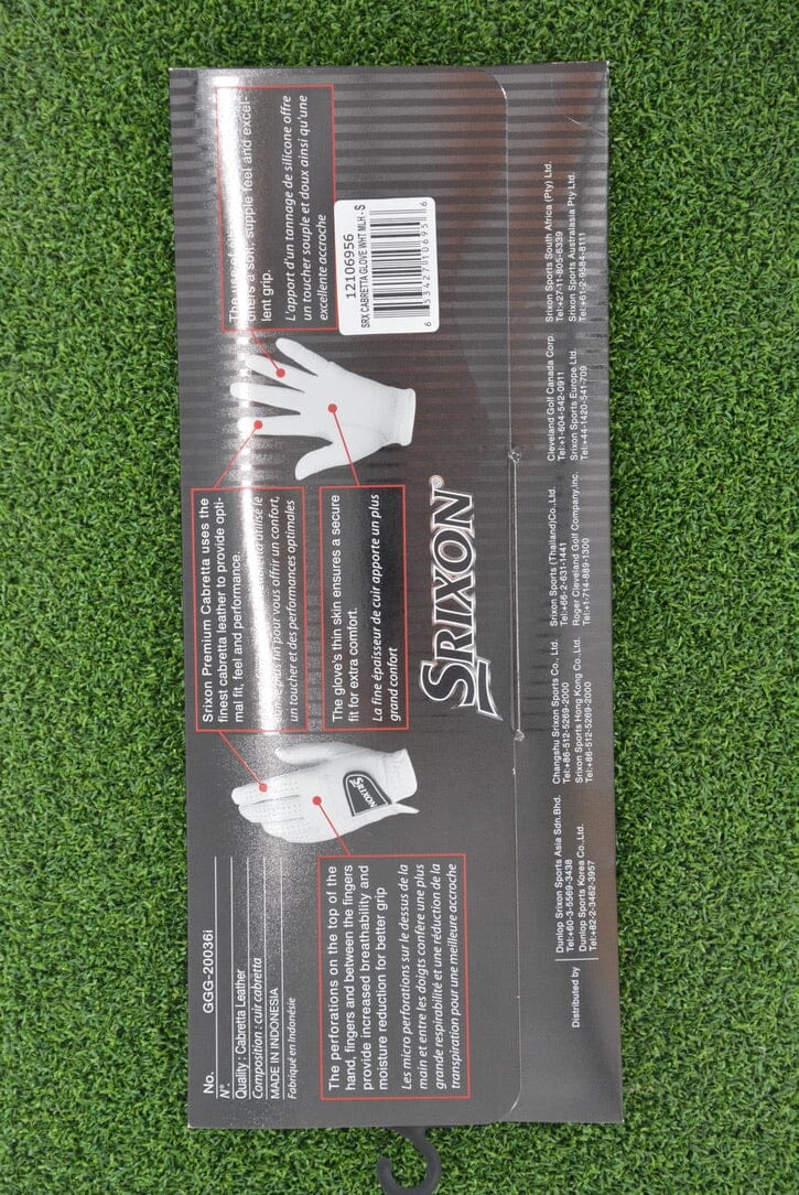 Srixon Premium Cabretta Glove - White GolfRoots 