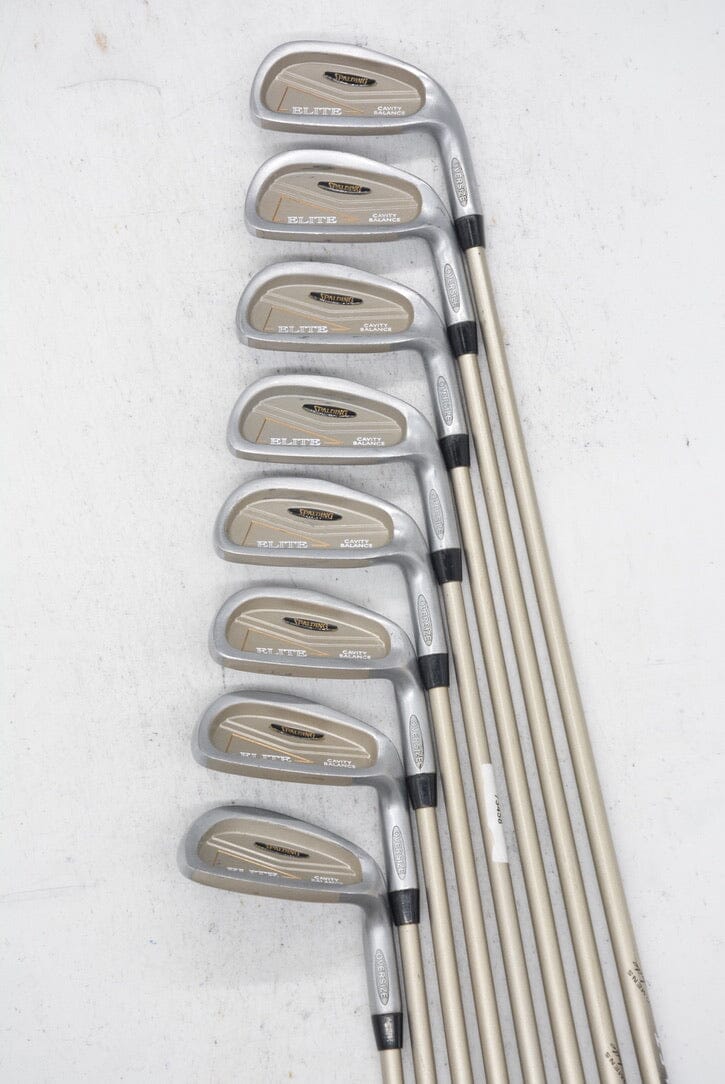 Women's Spalding Elite Oversize 4-PW, SW Iron Set W Flex -0.25" Golf Clubs GolfRoots 