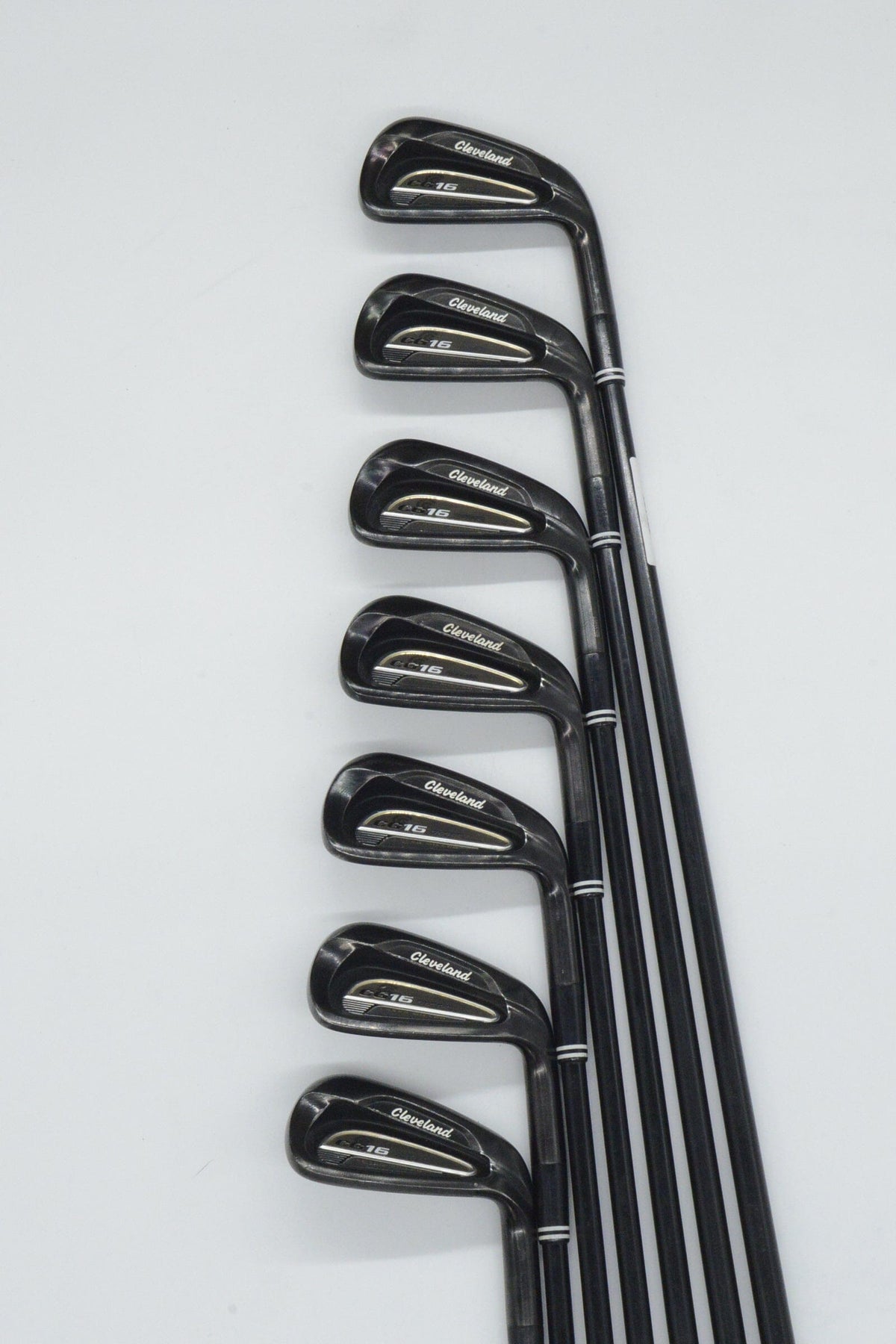 Cleveland CG16 Tour Black Pearl 4-PW Iron Set S Flex -0.25" Golf Iron Sets Cleveland 