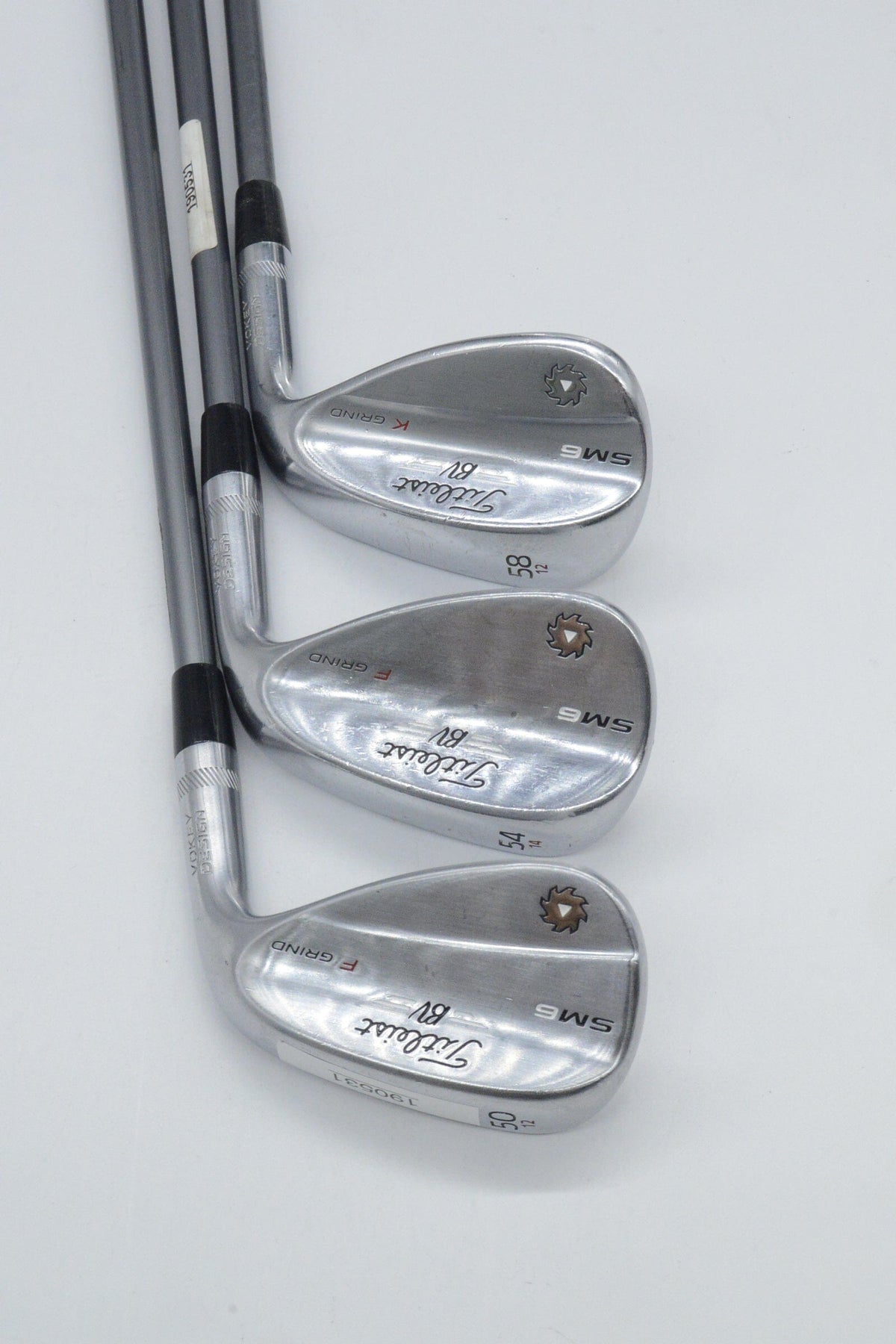 Women's Titleist Vokey SM6 Tour Chrome 50, 54, 58 Degree Wedge Set W Flex Golf Wedges Titleist 