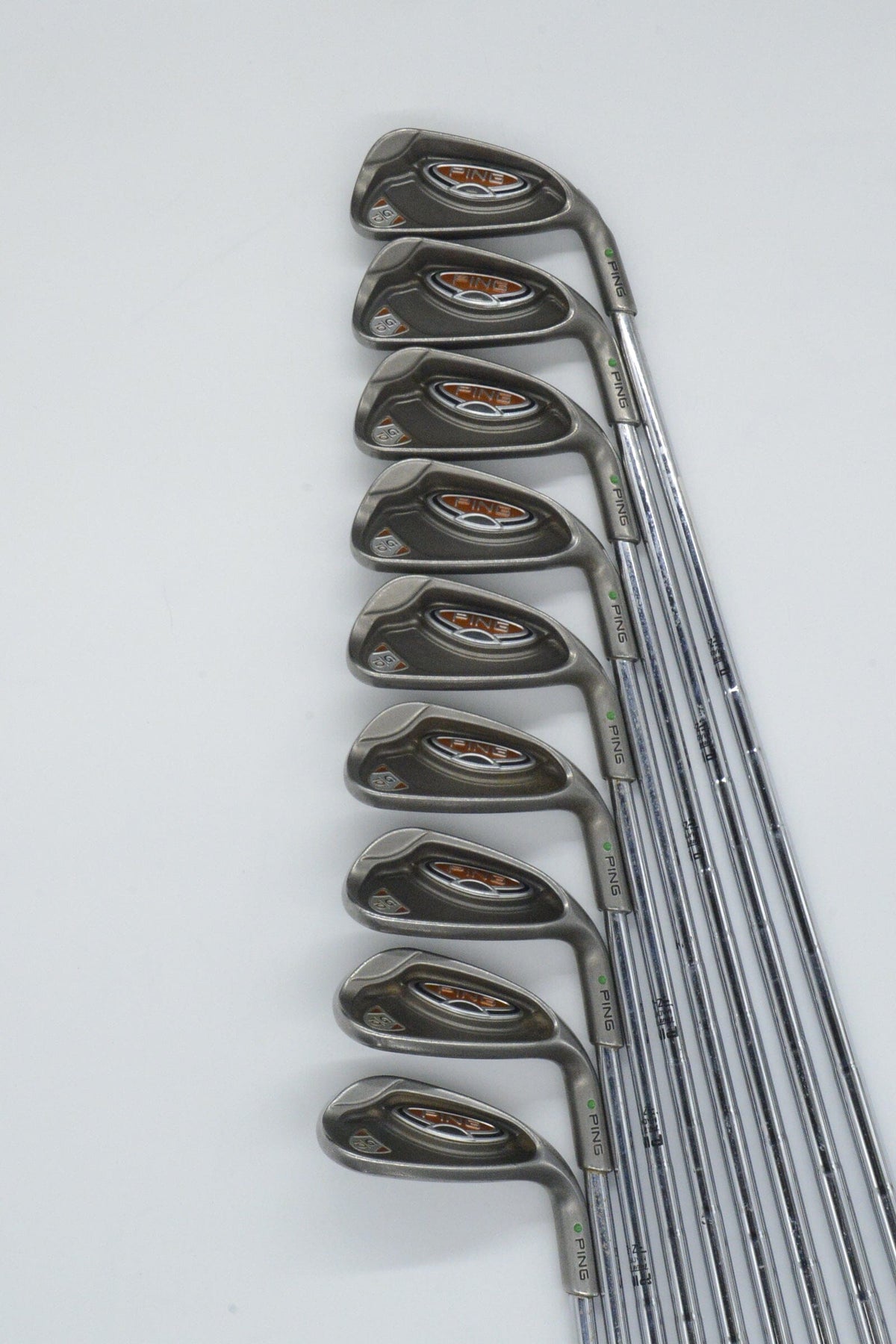 Ping G10 4-8, PW-LW Iron Set R Flex +1.25"