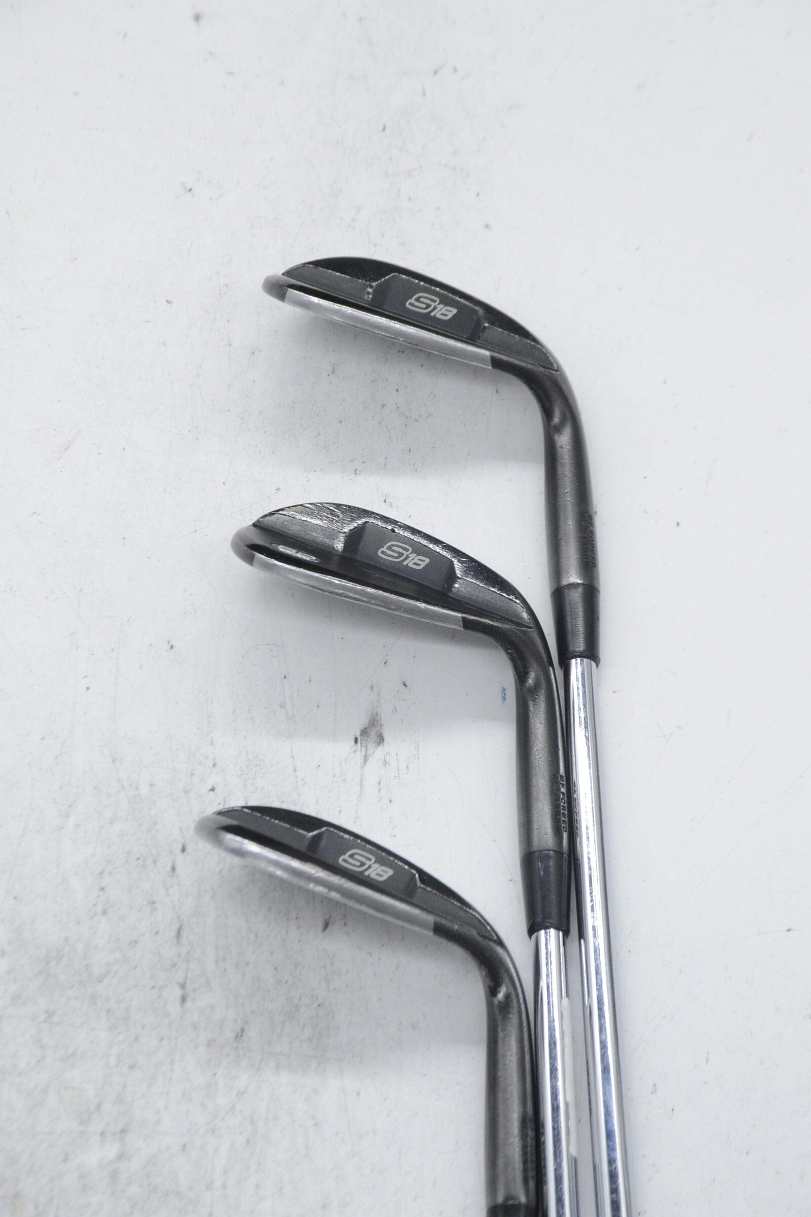 Mizuno S18 Gunmetal Black 52, 56, 60 Degree Wedge Set X Flex Golf Clubs GolfRoots 