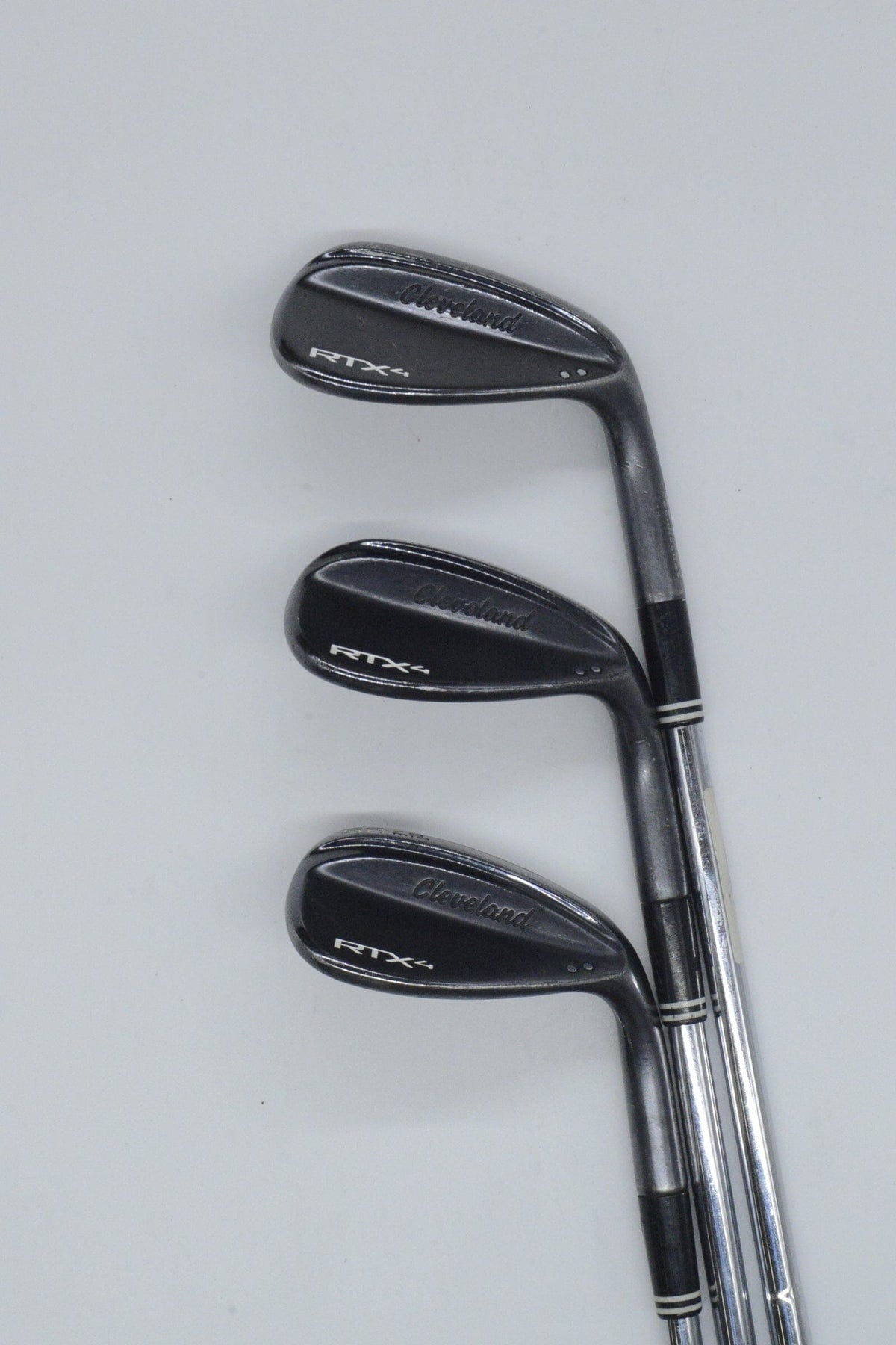 Cleveland RTX 4 Black Satin 50, 54, 58 Degree Wedge Set S Flex Golf Clubs GolfRoots 