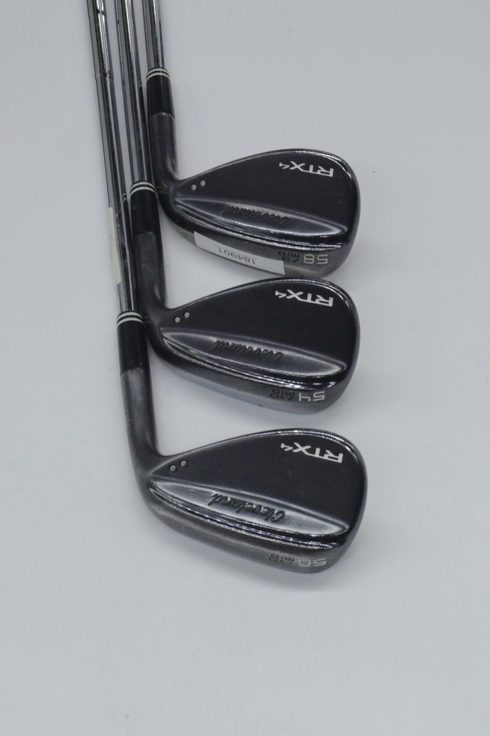 Cleveland RTX 4 Black Satin 50, 54, 58 Degree Wedge Set S Flex Golf Clubs GolfRoots 