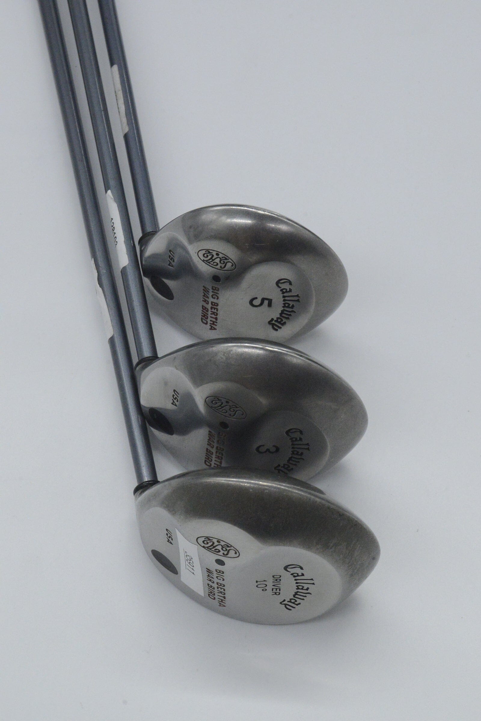 Callaway Big Bertha War Bird D, 3W, 5W Wood Set S Flex Golf Clubs GolfRoots 