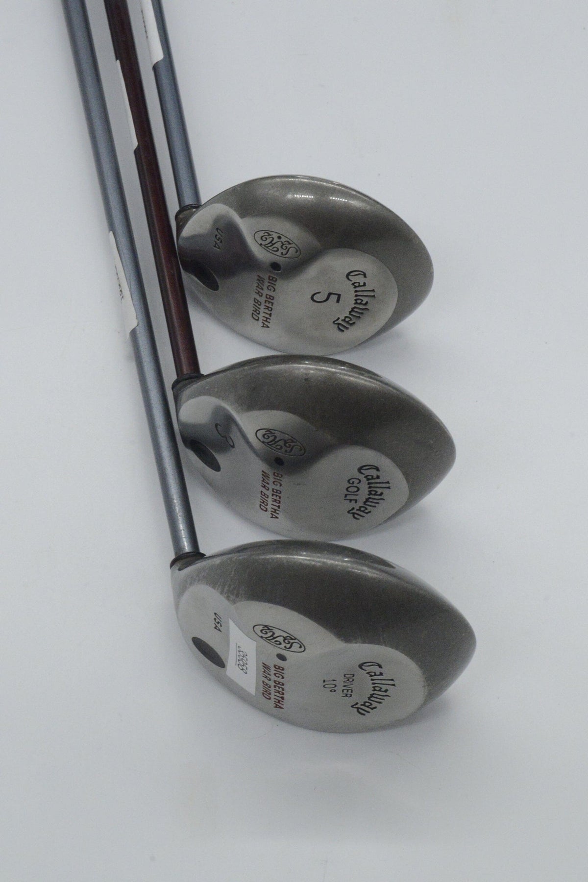 Callaway Big Bertha War Bird D, 3W, 5W Wood Set S Flex Golf Clubs GolfRoots 