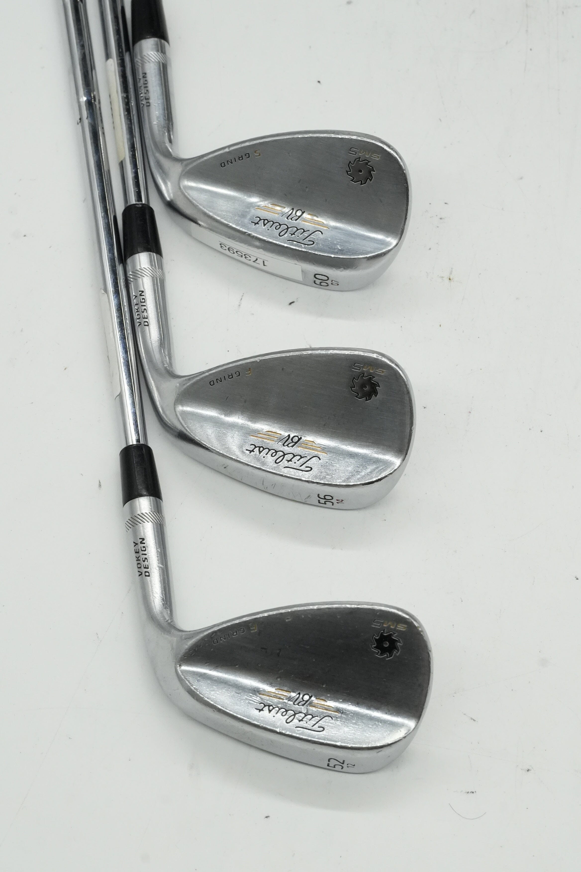 Titleist Vokey SM5 Tour Chrome 52, 56, 60 Degree Wedge Set Wedge Flex Golf Clubs GolfRoots 