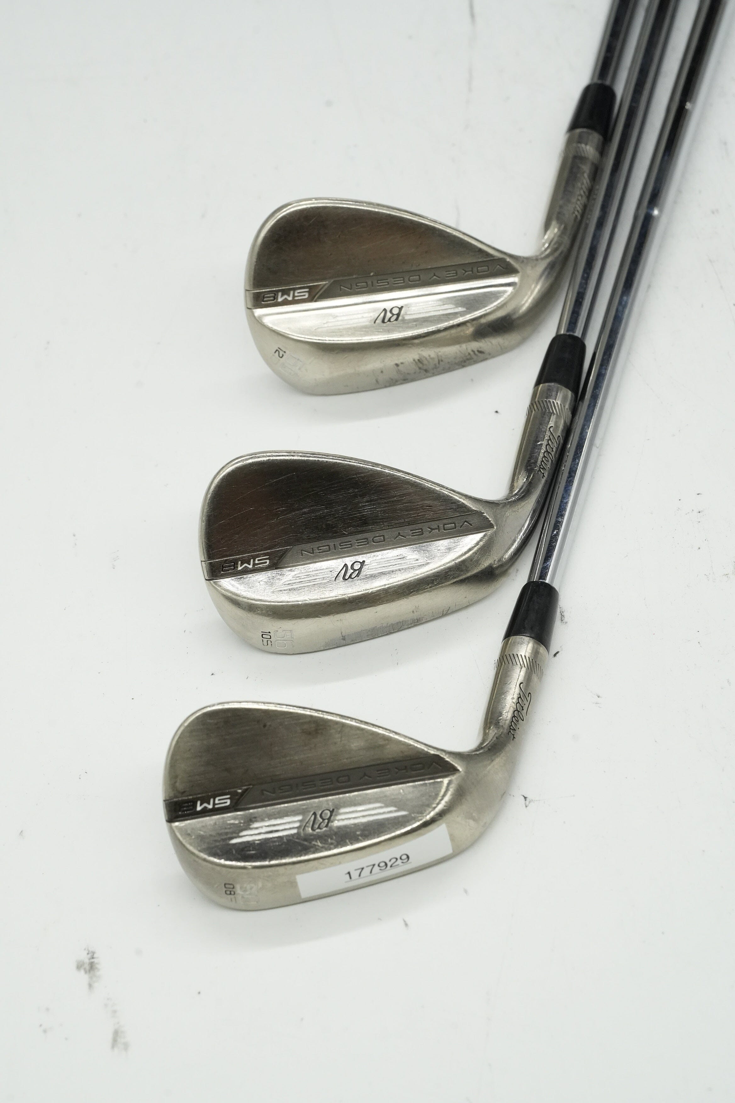 Lefty Titleist Vokey SM8 Brushed Steel 50, 56, 60 Degree Wedge Set Wedge Flex Golf Clubs GolfRoots 