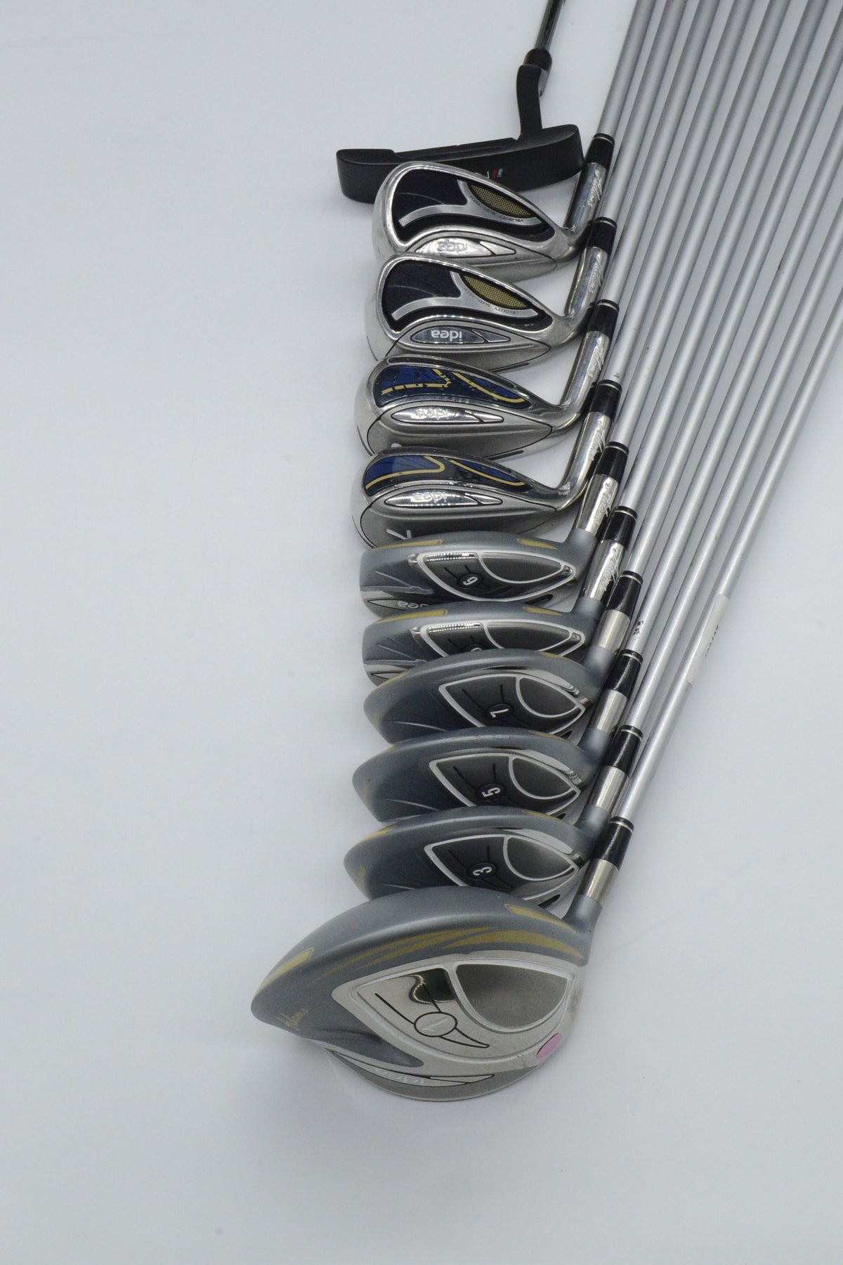 Women's Lefty *Dented* Adams Idea 2014 (No 9 iron) Mixed Full Set W Flex +0.25"