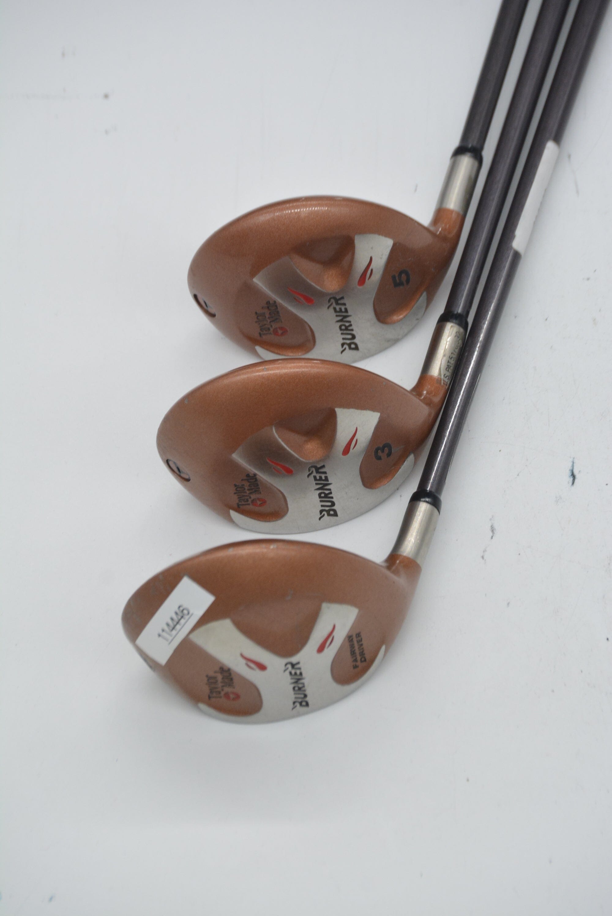 Lefty TaylorMade Burner Bubble D, 3W, 5W Wood Set S Flex Golf Clubs GolfRoots 