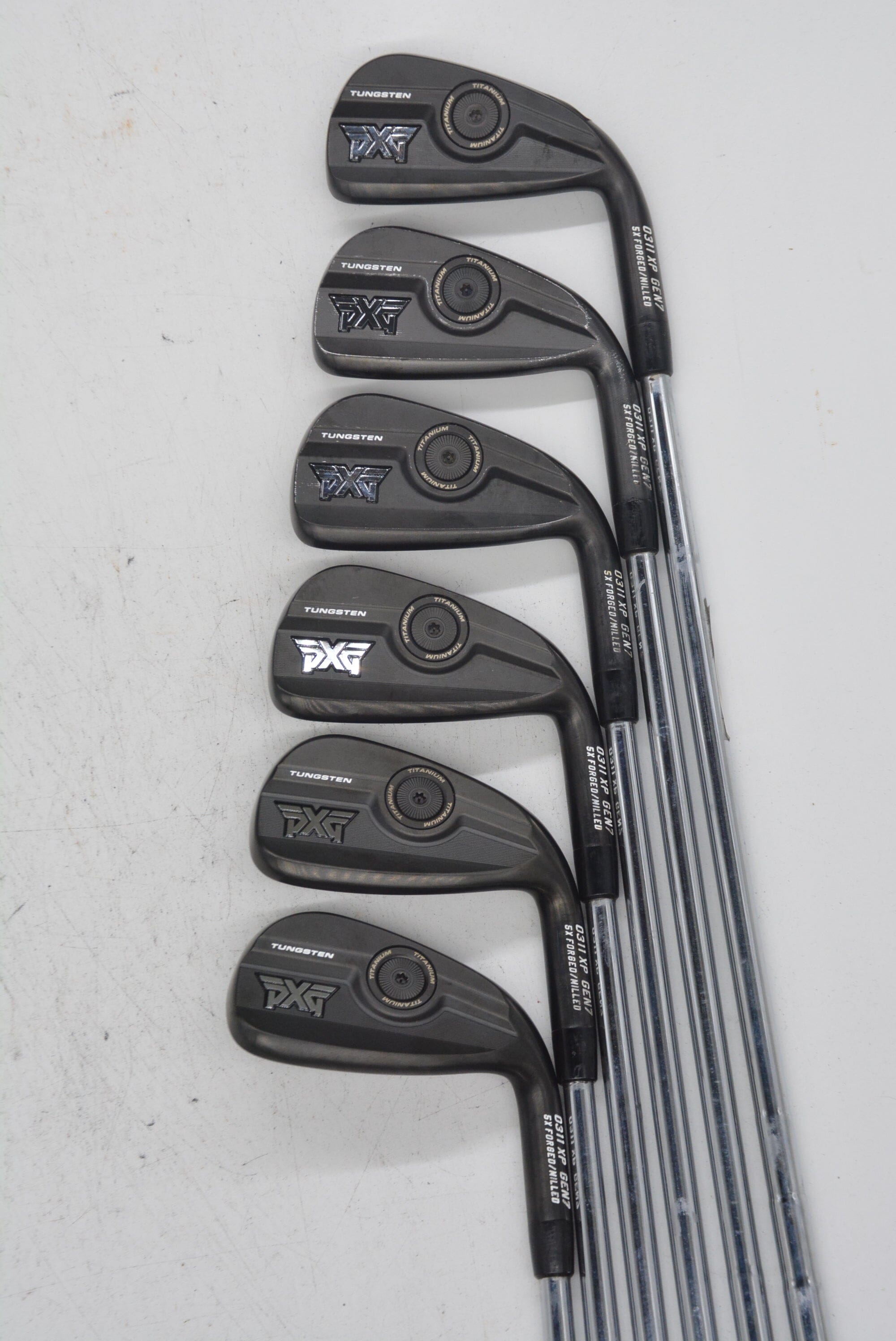 PXG 0311XP Gen 7 Black 4-7, 9-PW Iron Set S Flex -0.25" Golf Clubs GolfRoots 