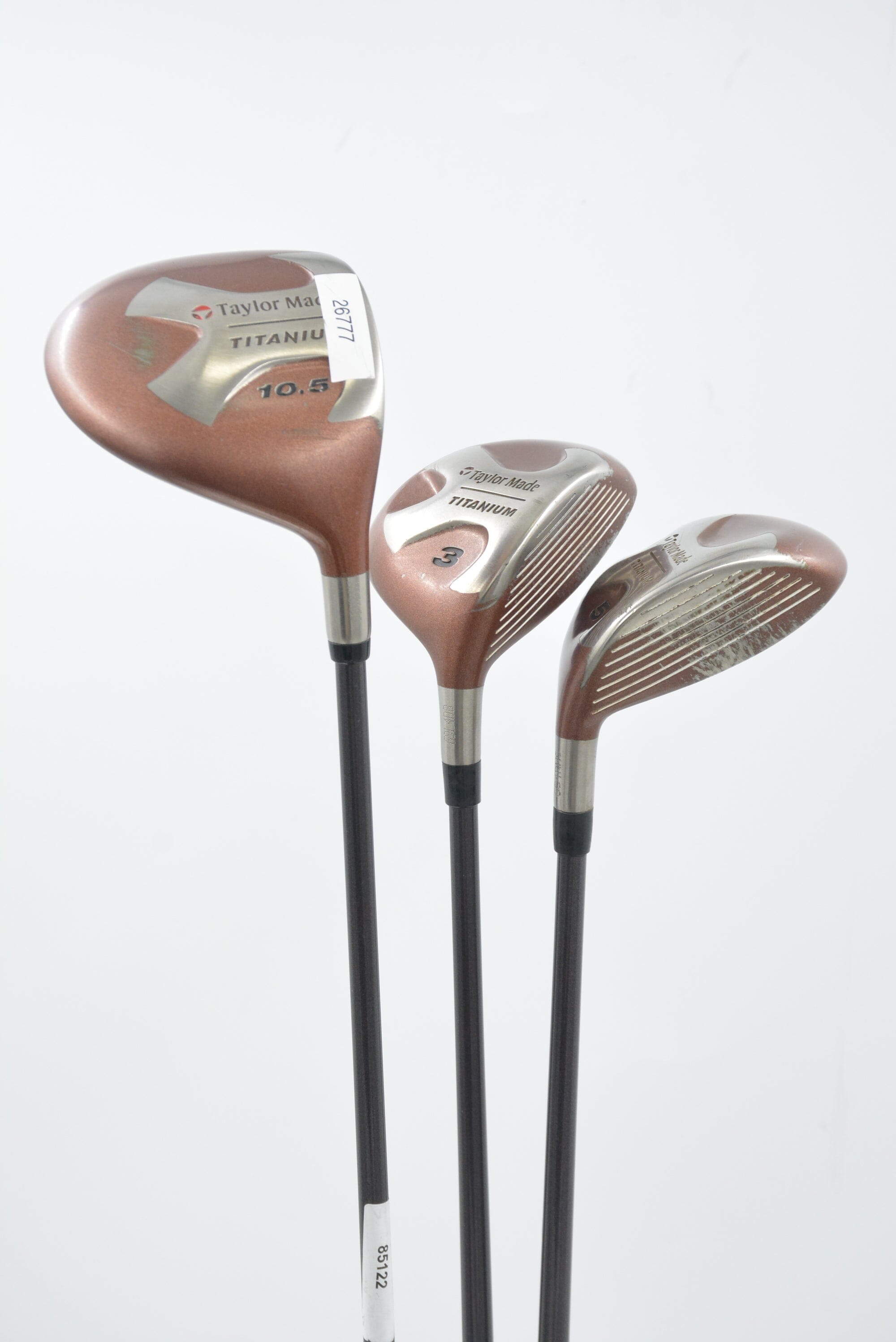 TaylorMade Titanium Bubble D, 3W, 5W Wood Set R Flex Golf Clubs GolfRoots 