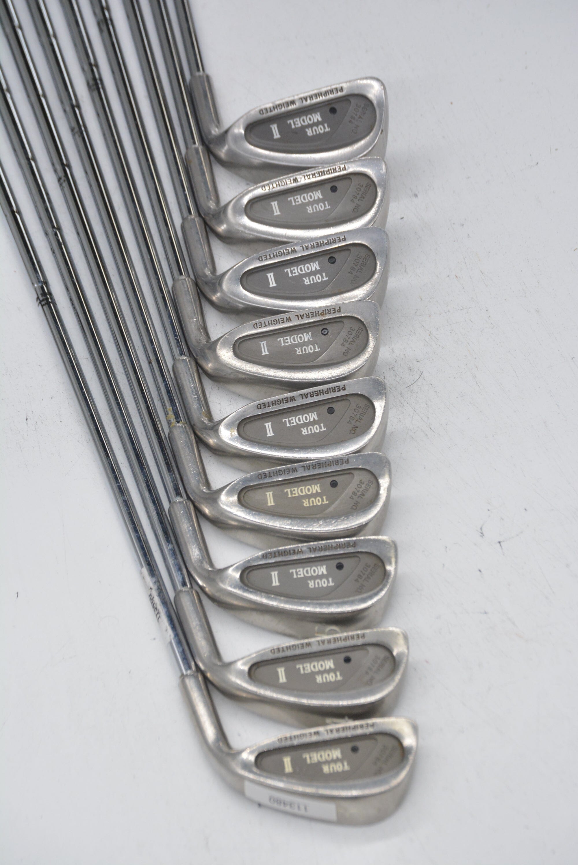 Tour Model II Peripheral Weighted 3-PW, SW Iron Set R Flex -0.5" Golf Clubs GolfRoots 