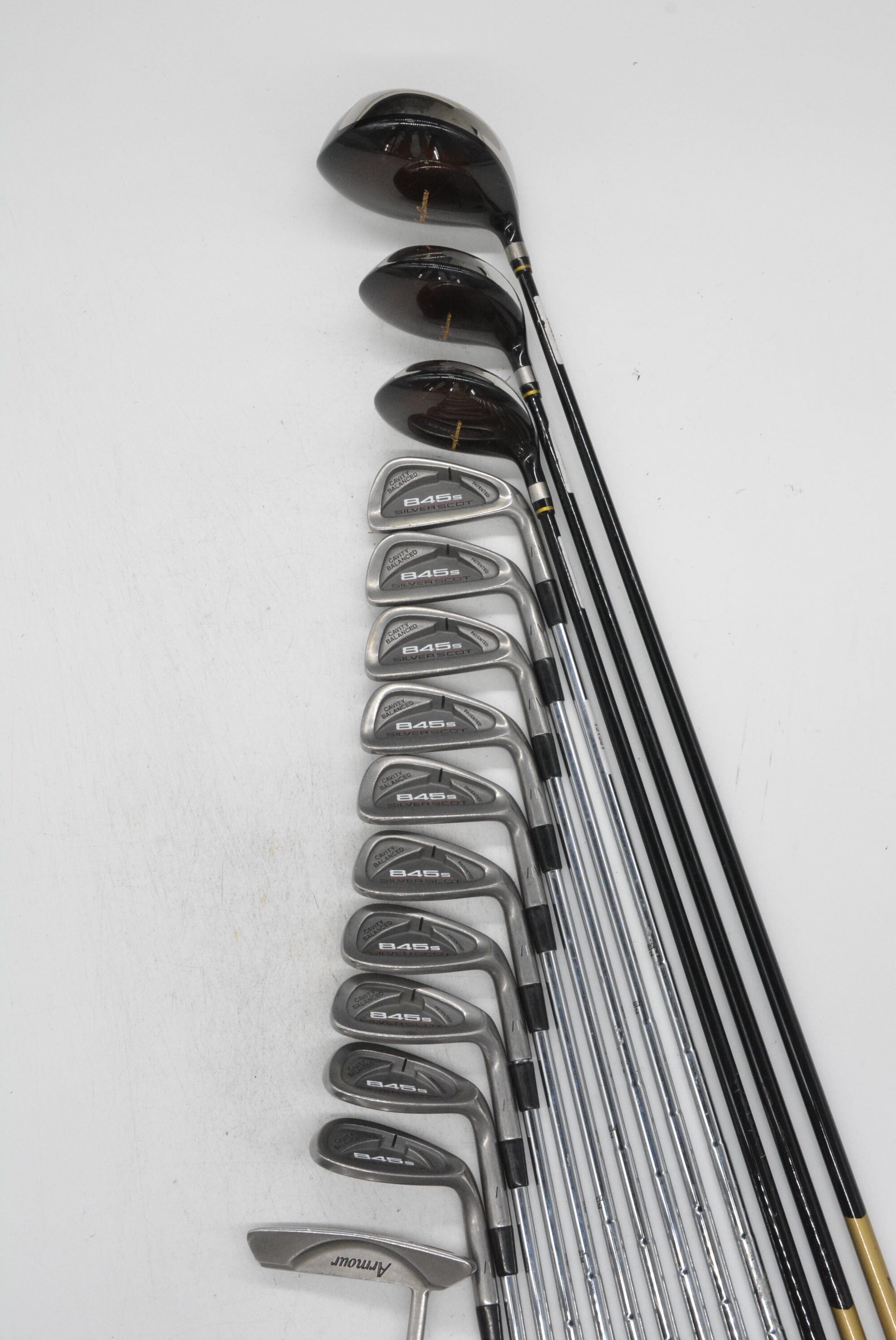 Tommy Armour 845S Silver Scot Mixed Full Set S Flex Std Length Golf Clubs GolfRoots 