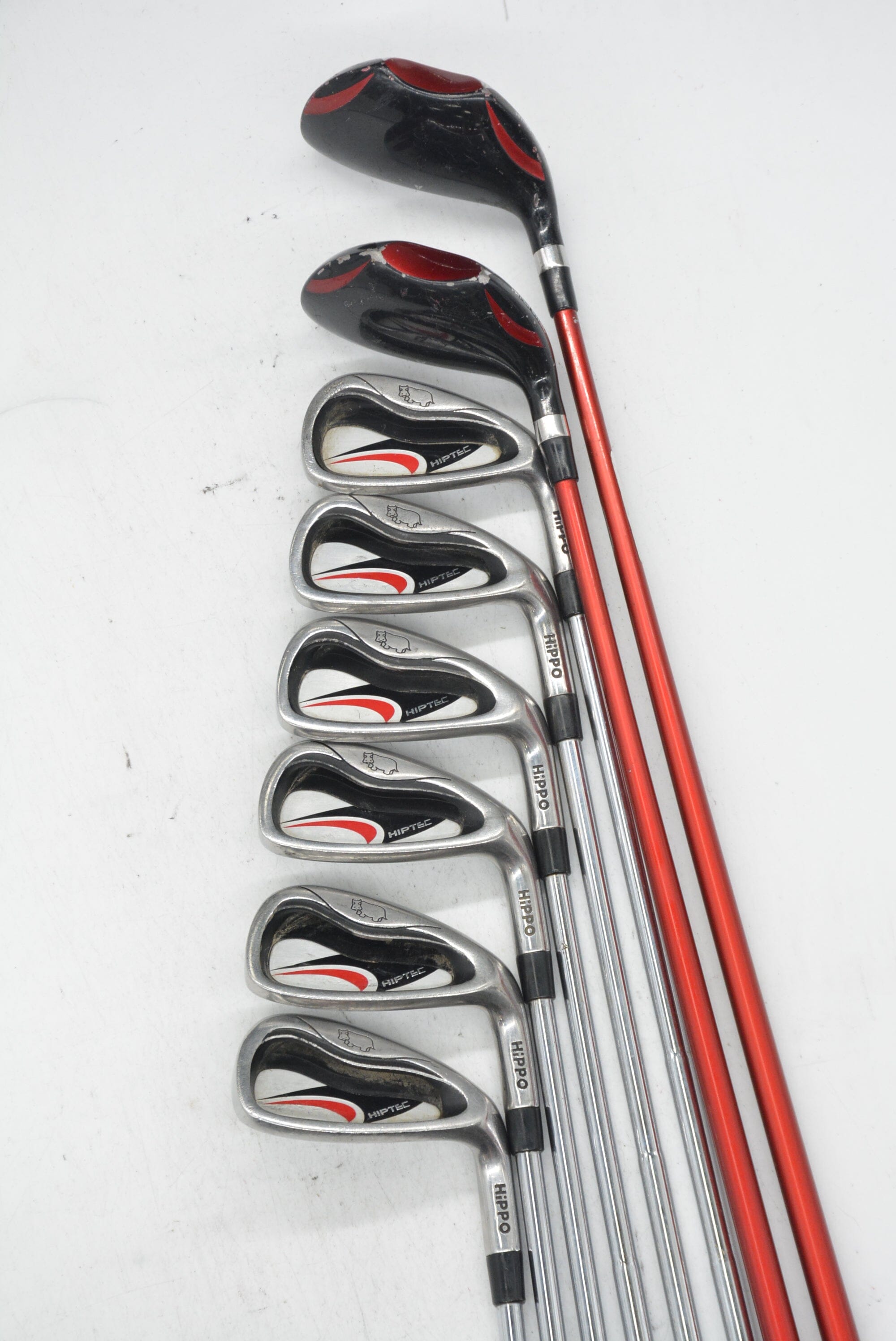 Hippo Hiptec 3h, 4h, 5-PW Iron Set R Flex -0.75" Golf Clubs GolfRoots 