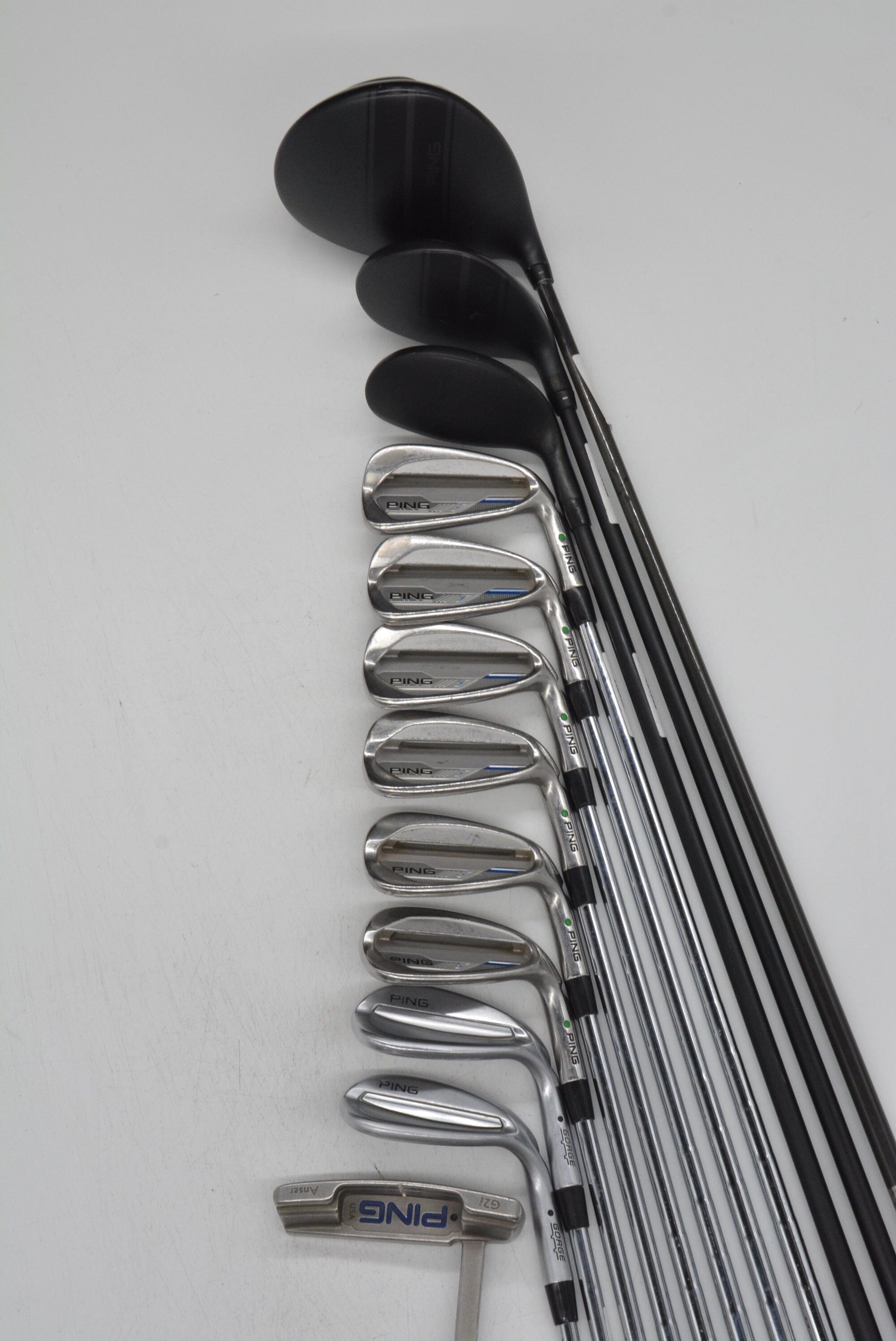 Ping I Series E1 Mixed Full Set S Flex +0.25" Golf Clubs GolfRoots 