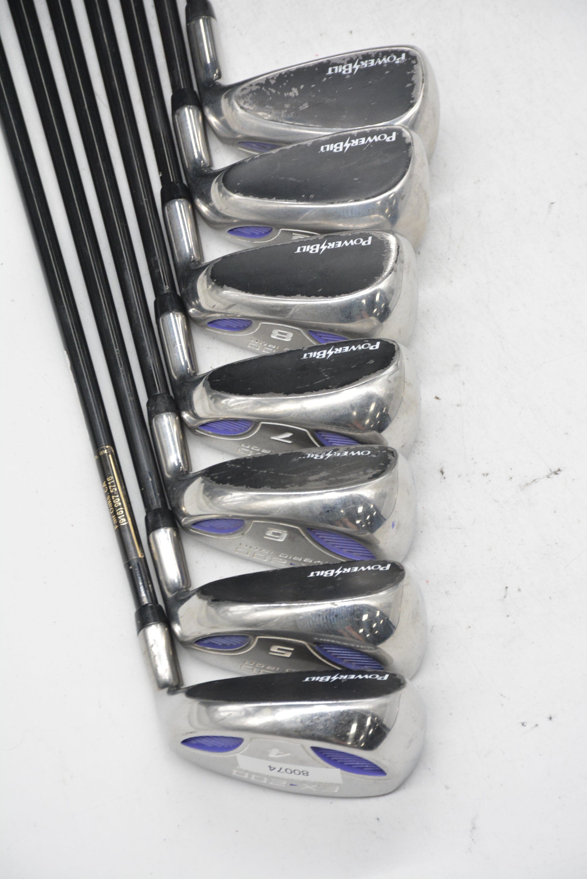 Women's PowerBilt EX-200 4-PW Iron Set W Flex -0.25" Golf Clubs GolfRoots 